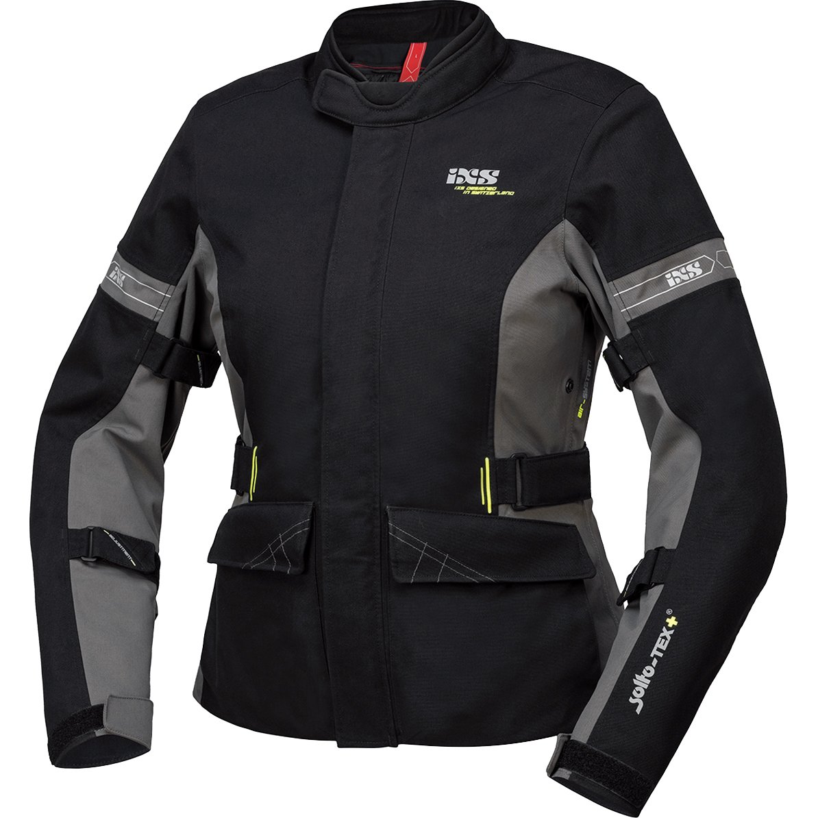 IXS Laminat-ST-Plus Damen Textiljacke schwarz/grau XXL - Motorradbekleidung - Motorradjacken