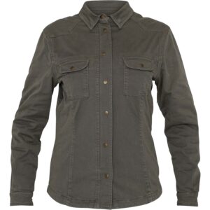 John Doe Damen Motoshirt Hemd olive L - Motorradbekleidung - Chopper Motorradbekleidung