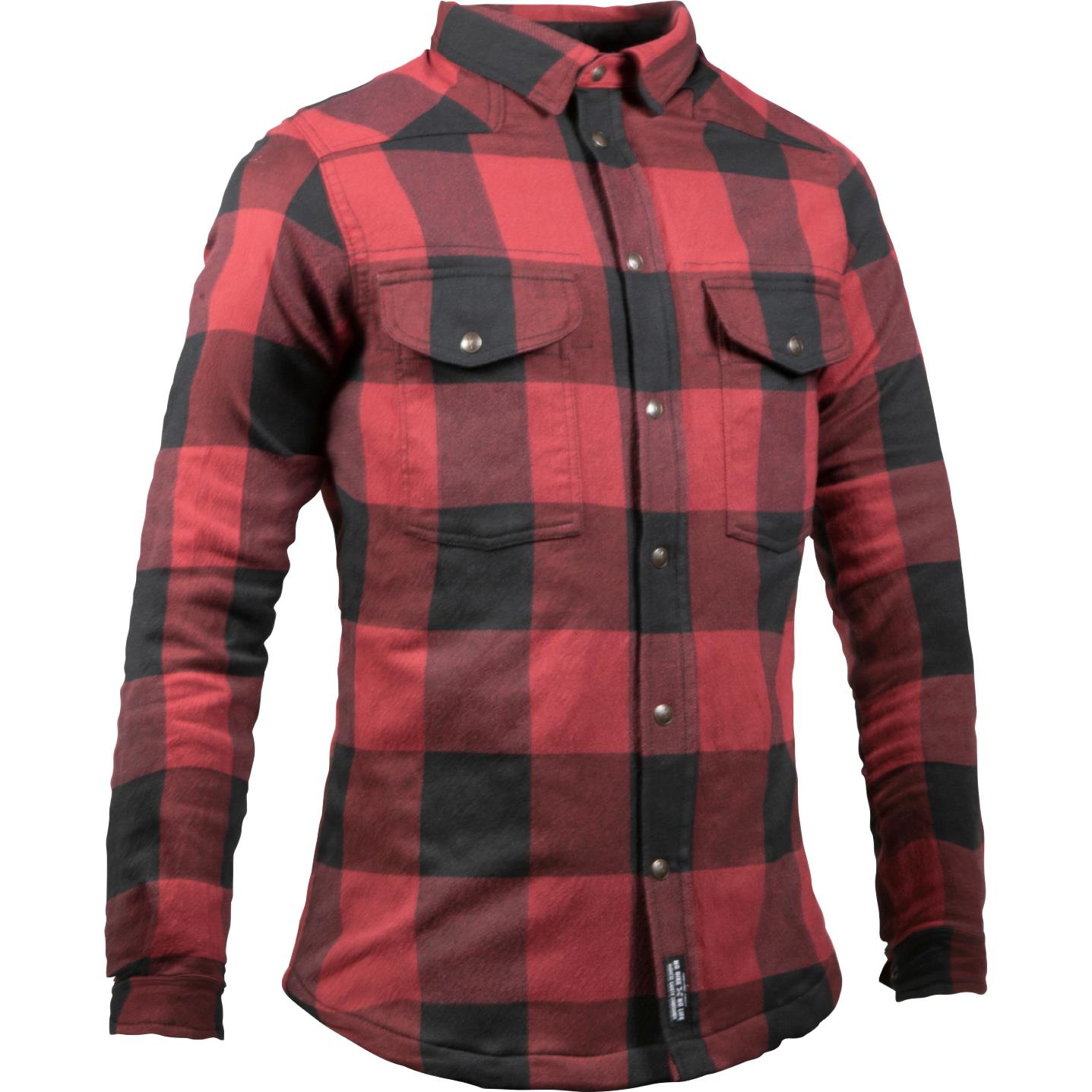 John Doe Damen Motoshirt Hemd schwarz/rot XS - Motorradbekleidung - Chopper Motorradbekleidung