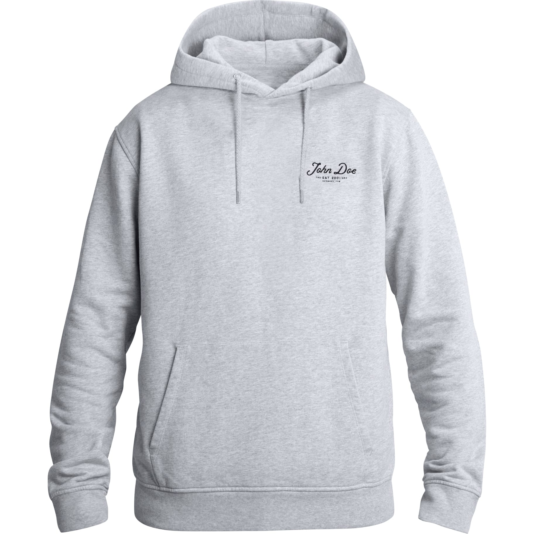 John Doe Hoodie JD Lettering grau M - Motorradbekleidung - Café Racer Motorradbekleidung