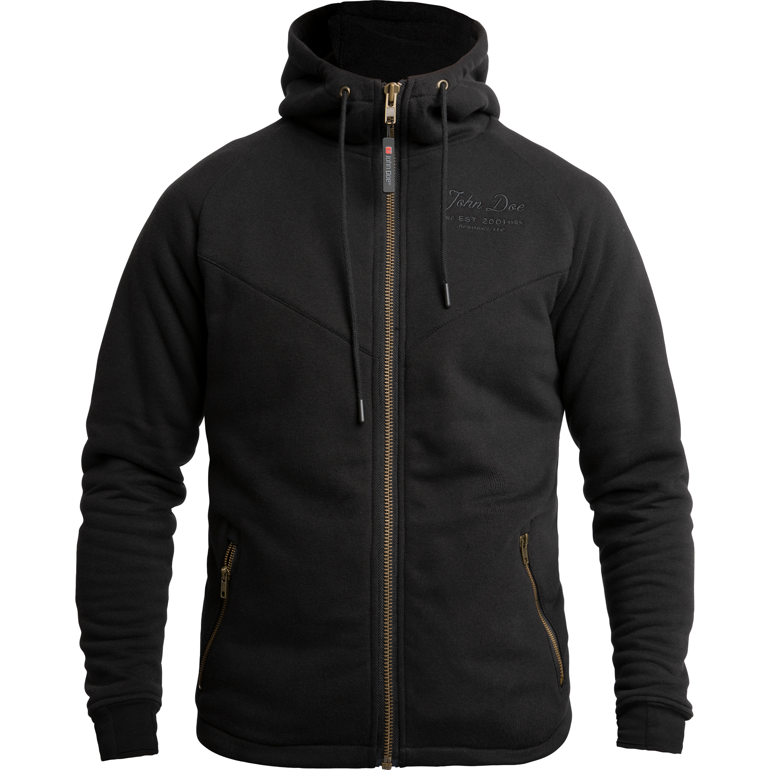John Doe Hoodie V2 schwarz M - Motorradbekleidung - Motorradstiefel & Motorradschuhe