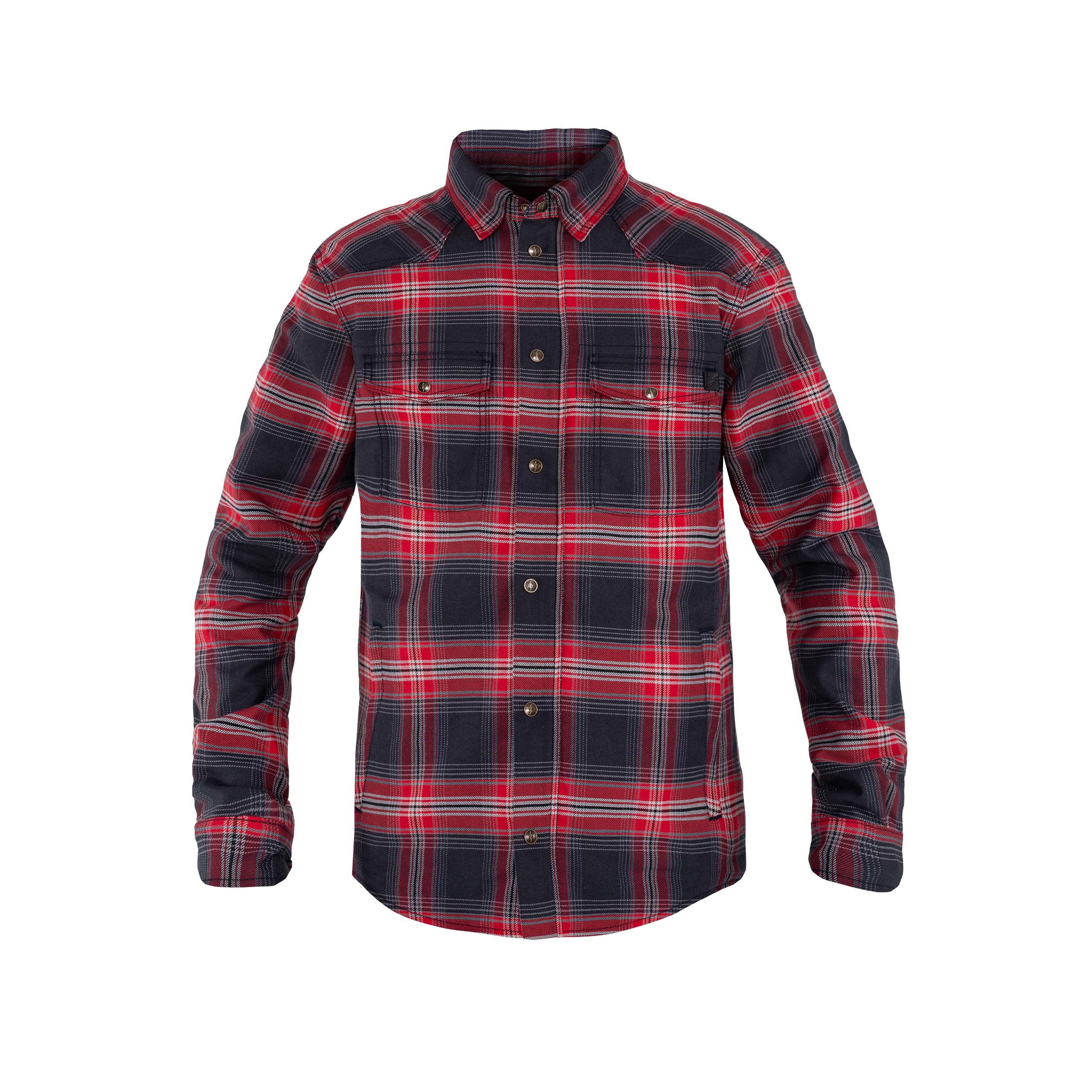 John Doe Motoshirt Hemd grau/rot XL - Motorradbekleidung - Chopper Motorradbekleidung