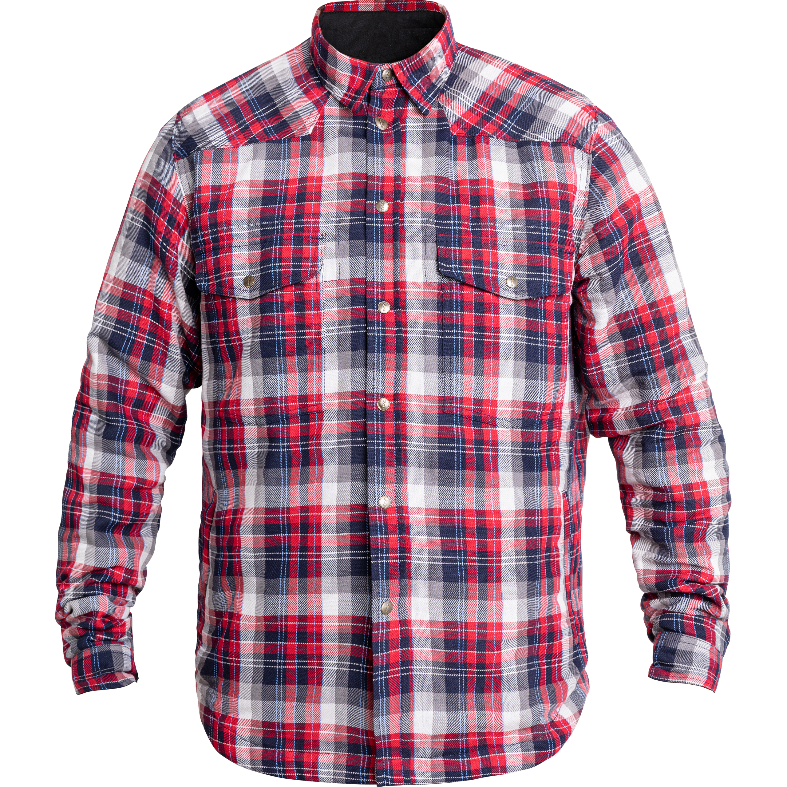 John Doe Motoshirt Hemd rot/blau/weiß L - Motorradbekleidung - Chopper Motorradbekleidung