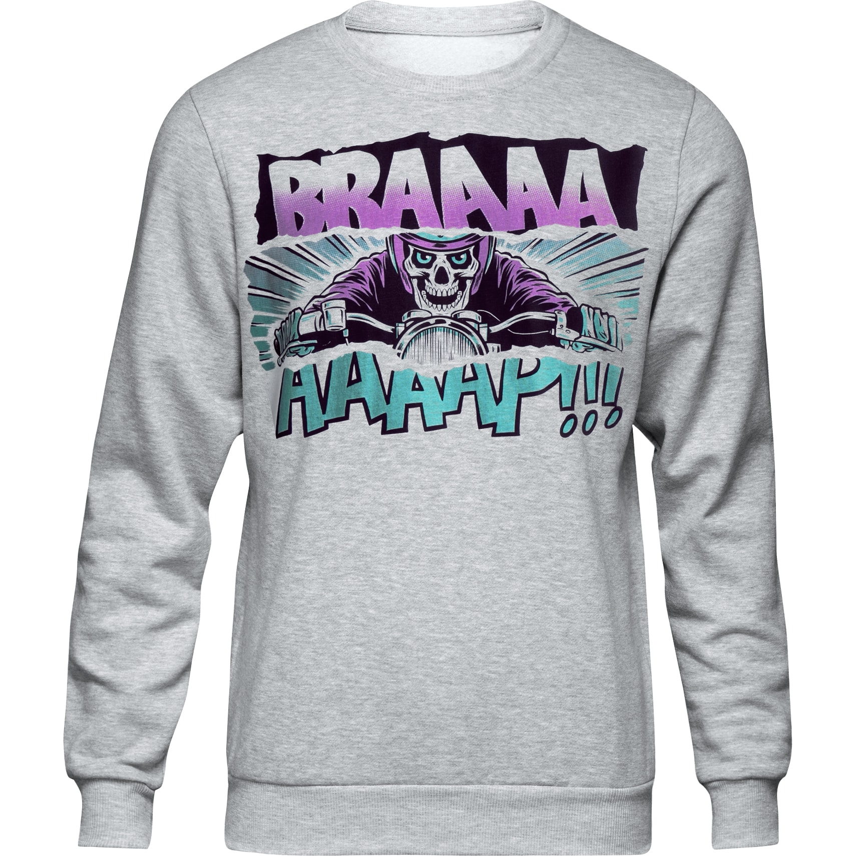 John Doe Sweater Braaap grau S - Motorradbekleidung - Café Racer Motorradbekleidung