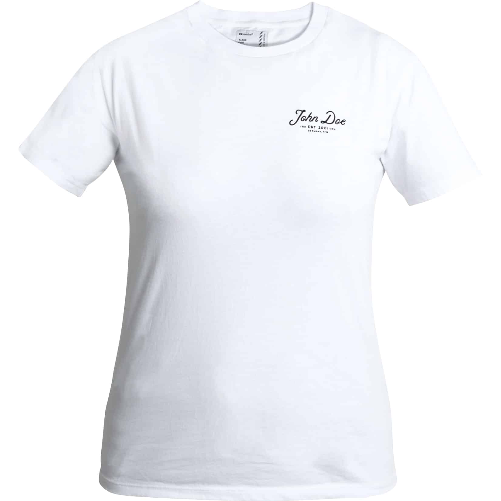 John Doe T-Shirt Damen JD Lettering weiß L - Motorradbekleidung - Freizeitbekleidung