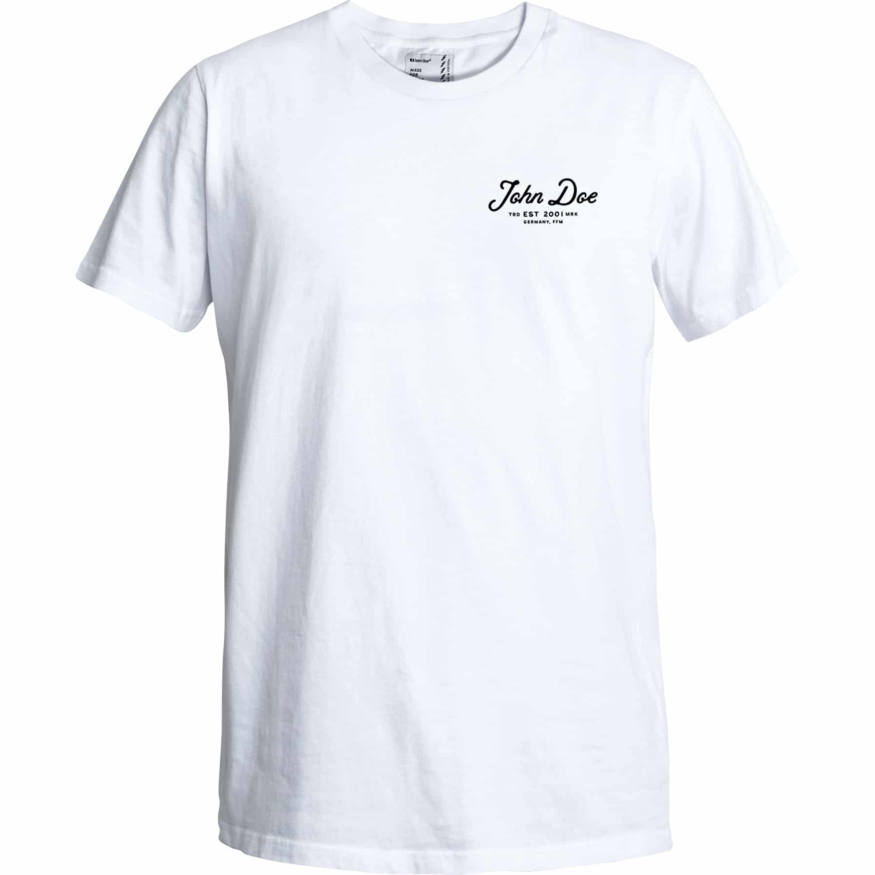 John Doe T-Shirt JD Lettering weiß L - Motorradbekleidung - Freizeitbekleidung