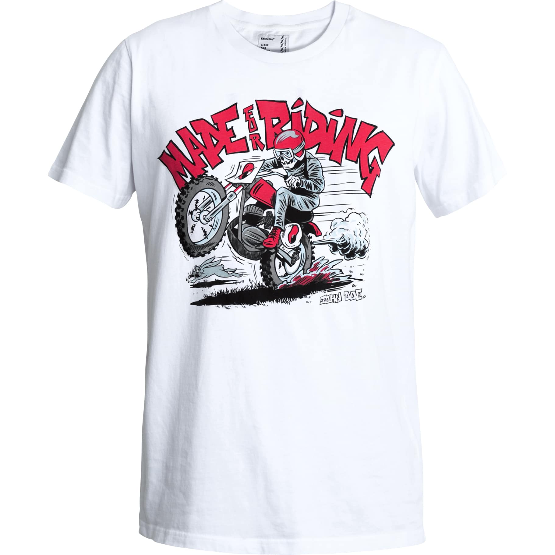 John Doe T-Shirt Wheele weiß XL - Motorradbekleidung - Freizeitbekleidung