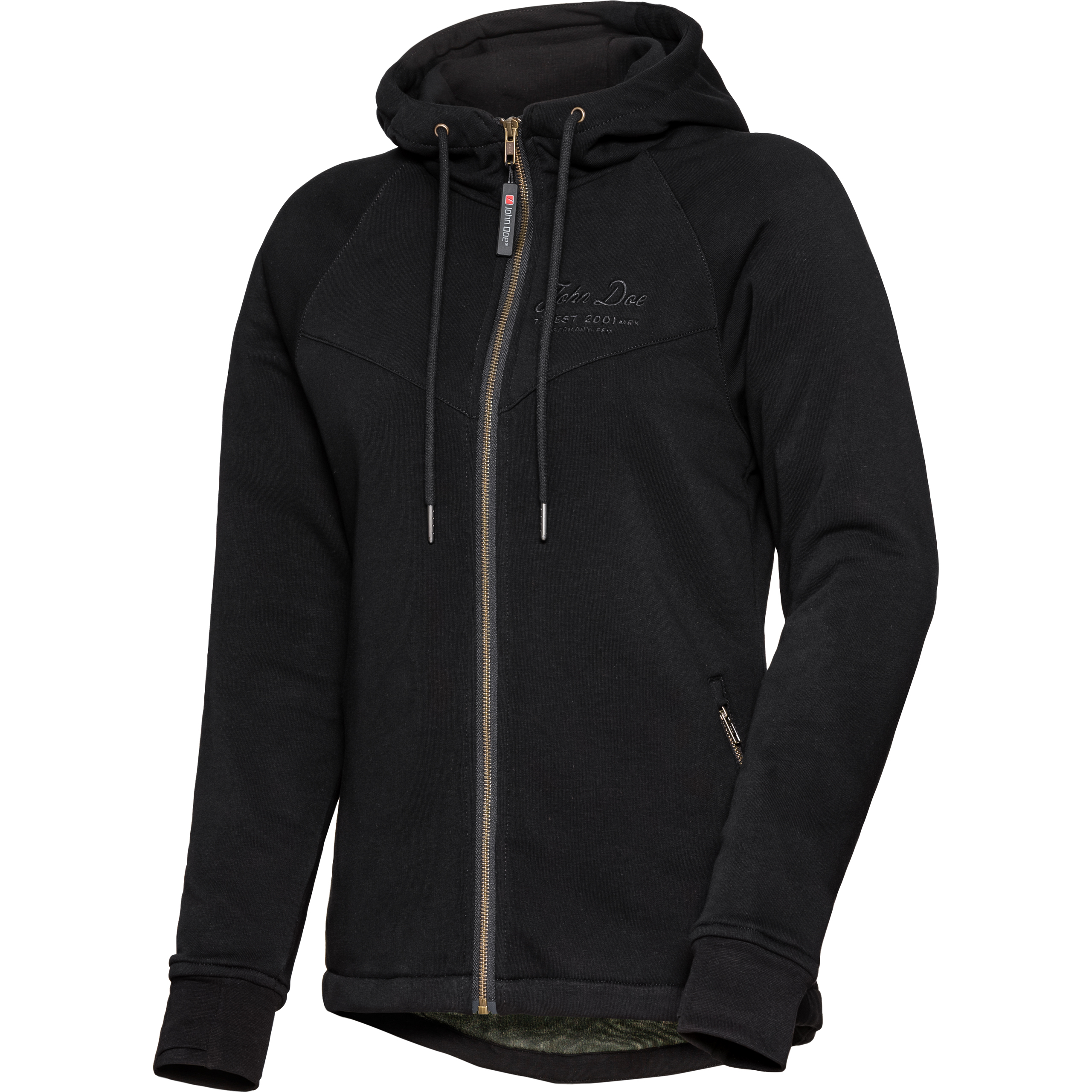 John Doe XTM Damen Hoodie V2.0 schwarz M - Motorradbekleidung - Chopper Motorradbekleidung