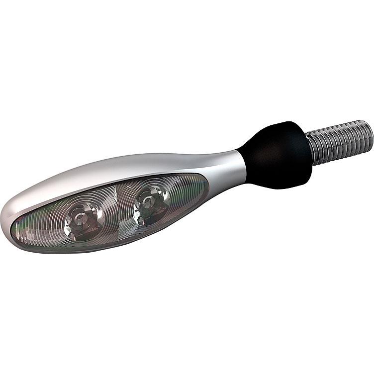 Kellermann LED Blinker/Rücklicht M8 Micro 1000 DF silber klares Glas - Motorradteile & Ersatzteile - Beleuchtung