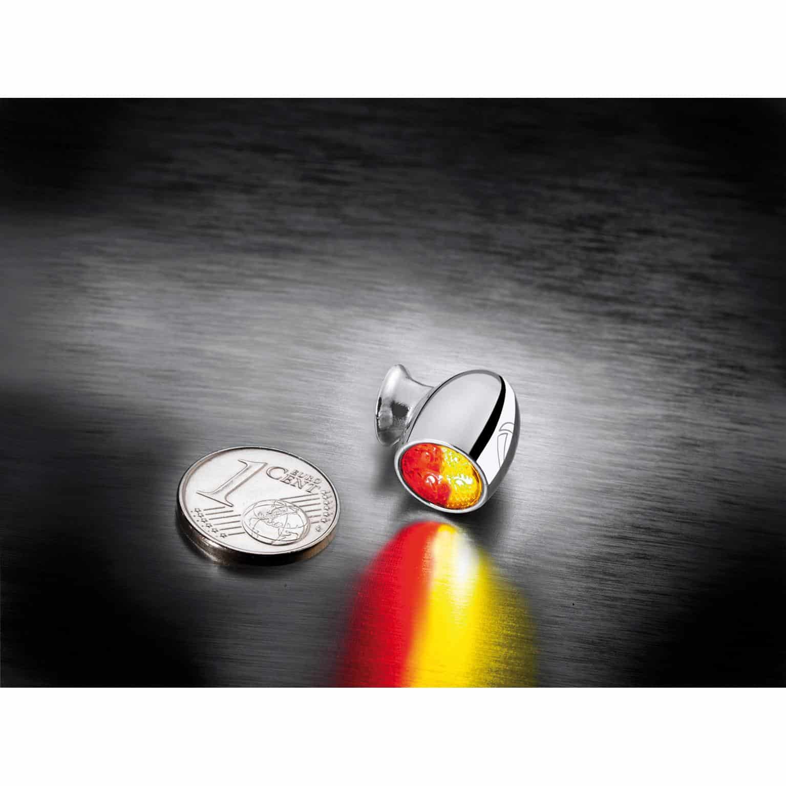 Kellermann LED Metall Rücklicht/Blinker M5 Atto® DF chrom - Motorradteile & Ersatzteile - Beleuchtung
