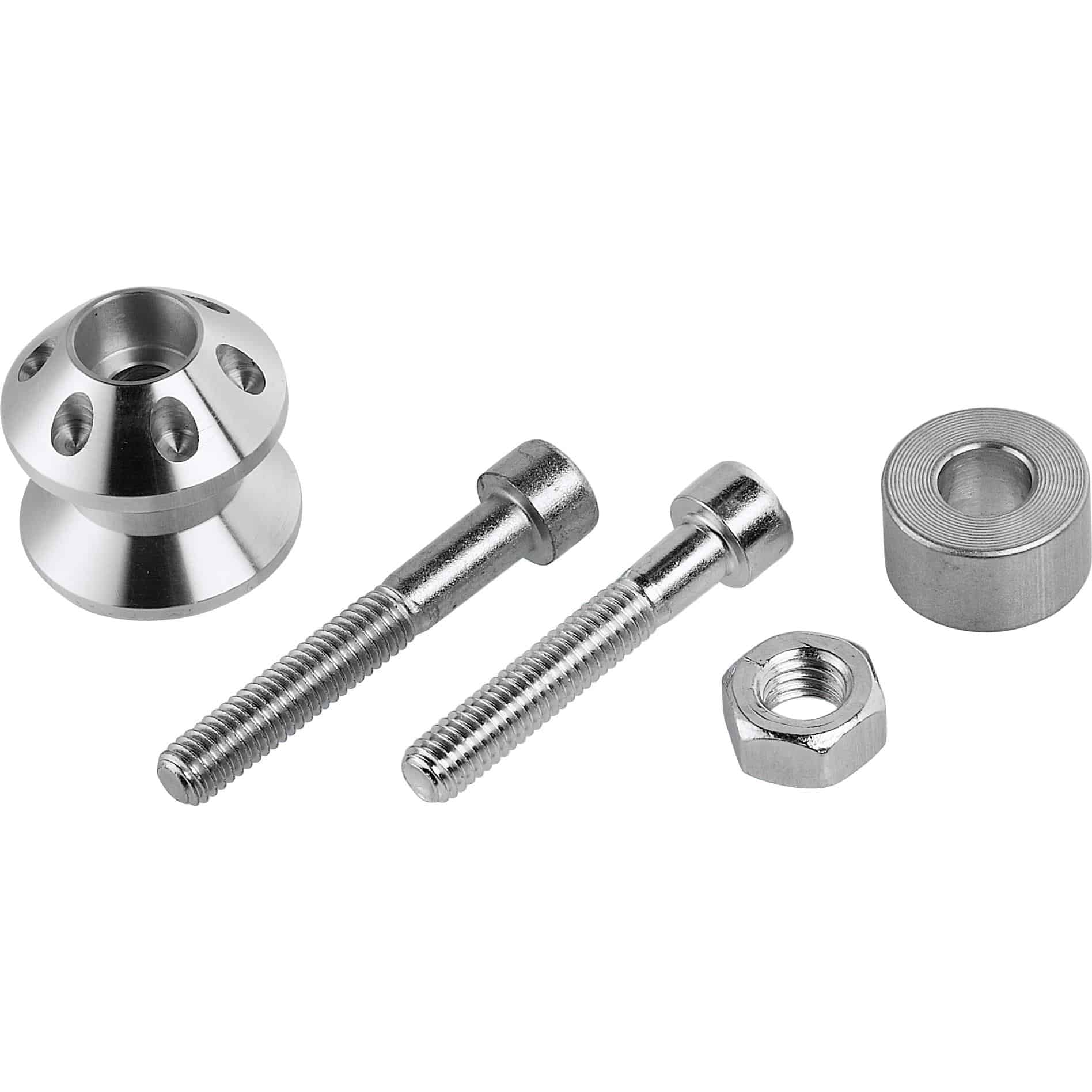 Kern-Stabi New Line Adapterrollen Paar M8x1.25 silber - Motorradzubehör - Aufbockvorrichtungen