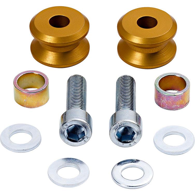 Kern-Stabi Racing Adapterrollen Paar M10x1.25/M10x1.5 gold - Motorradzubehör - Aufbockvorrichtungen