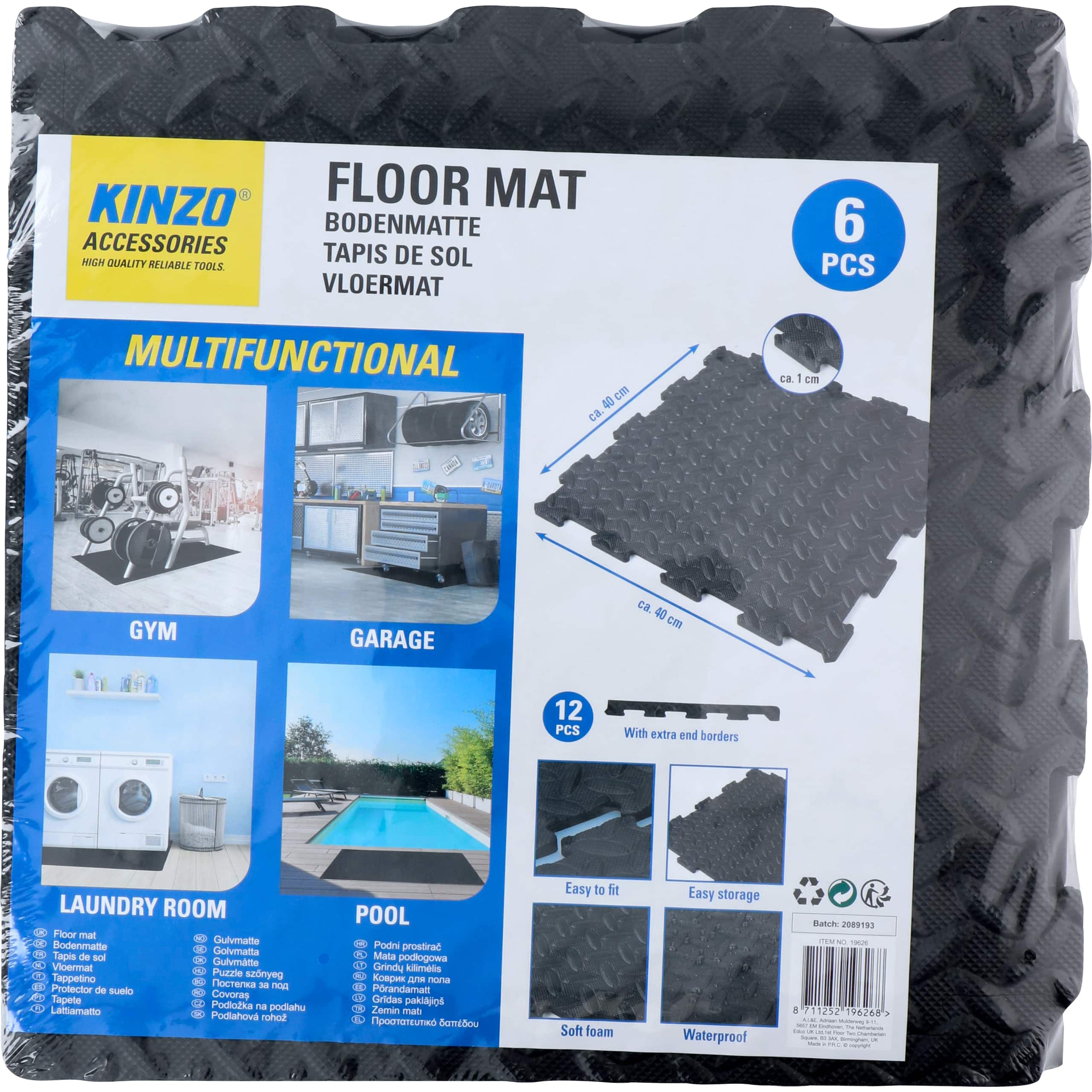 Kinzo Bodenmatte 6-teilig - Motorradzubehör - Werkzeuge