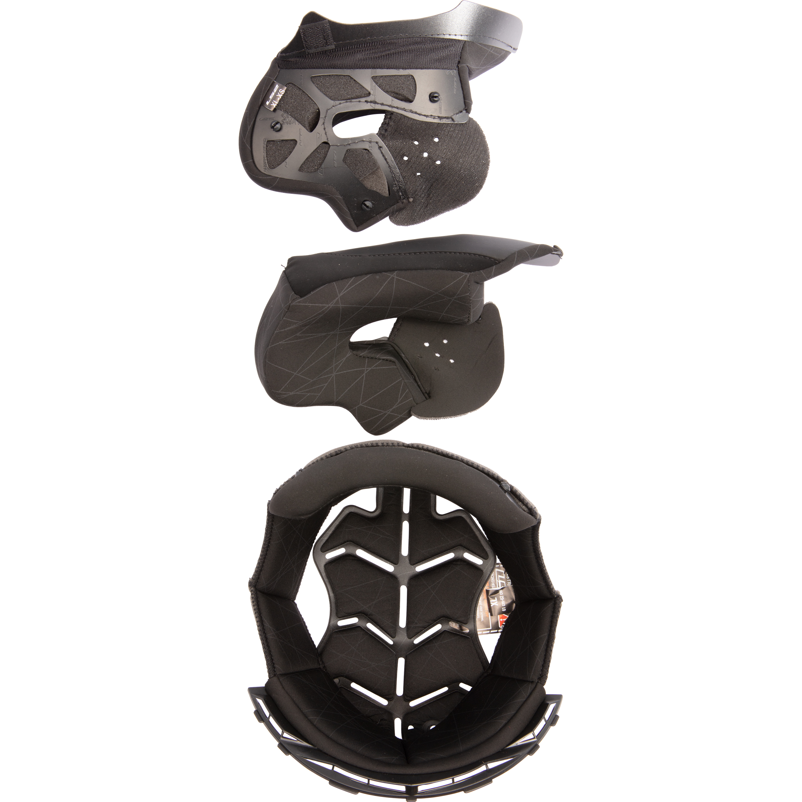 LS2 Wangen- und Innenpolster Set Scope schwarz L - Helme & Brillen - Motorradhelme Zubehör