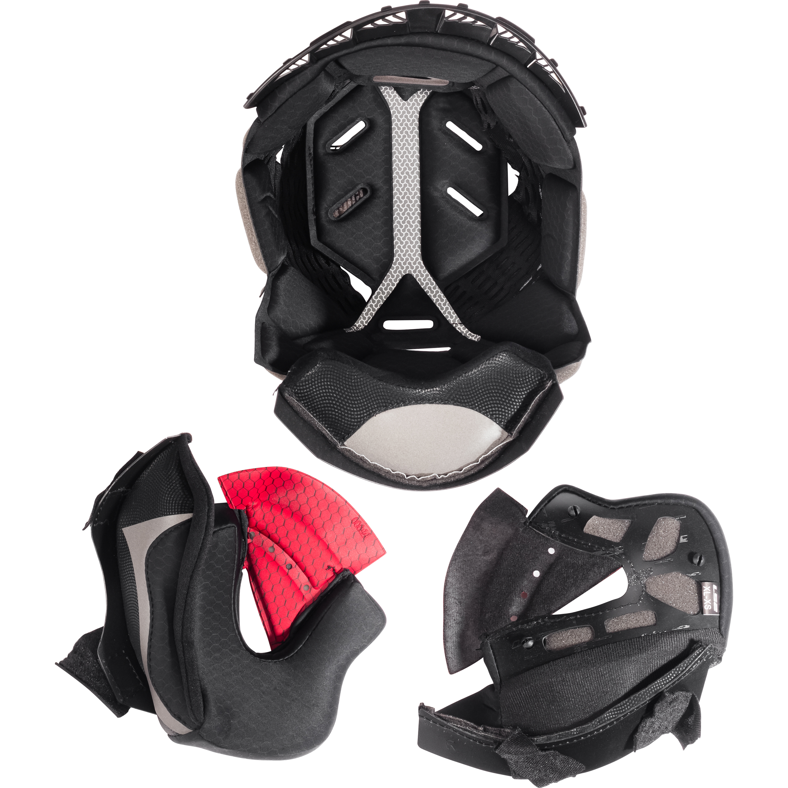 LS2 Wangen- und Innenpolster Set Valiant II schwarz XL - Helme & Brillen - Motorradhelme Zubehör