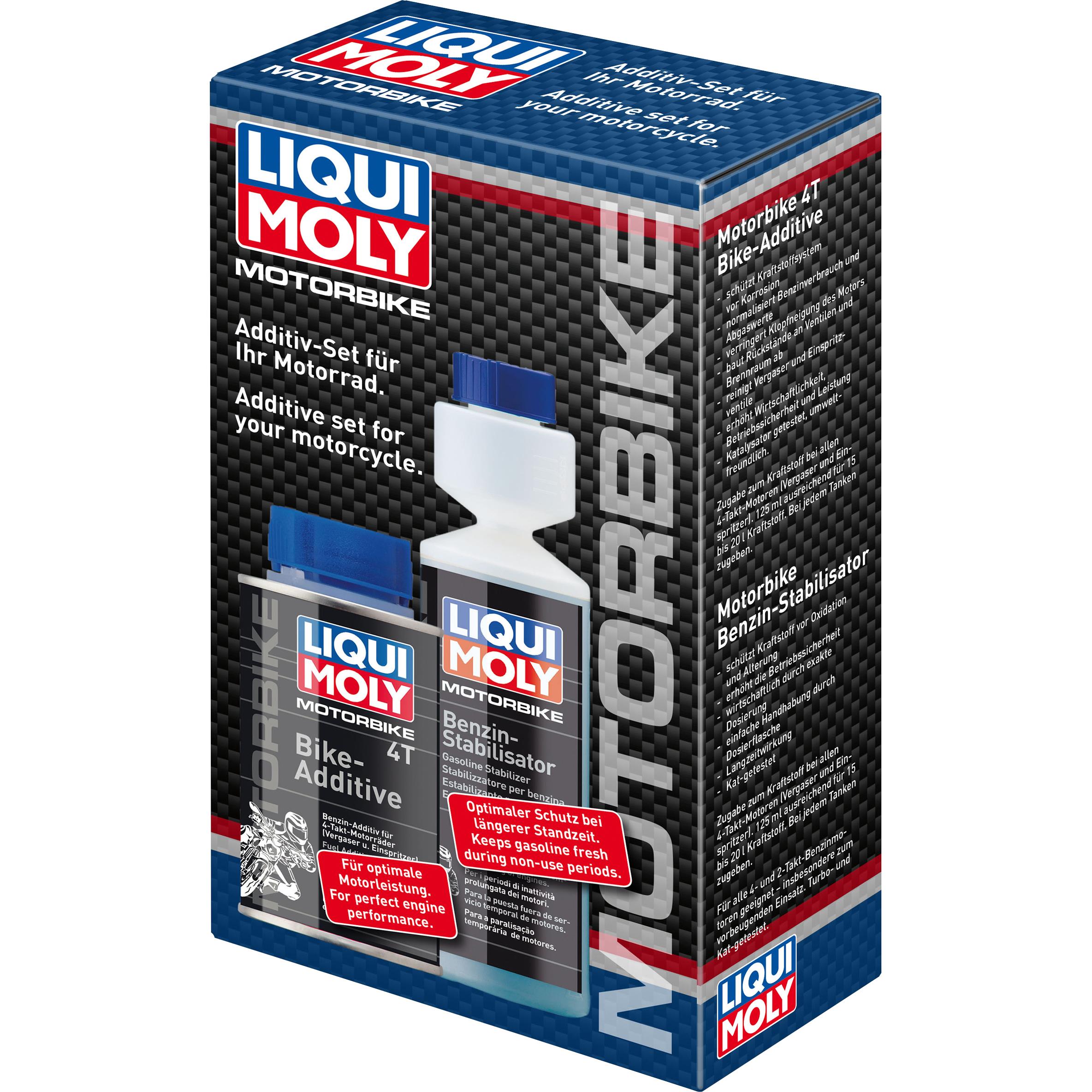 Liqui Moly Bike Additiv 4T 125ml+Benzin-Stabilisator 250ml - Motorradzubehör - Öle & Schmiermittel