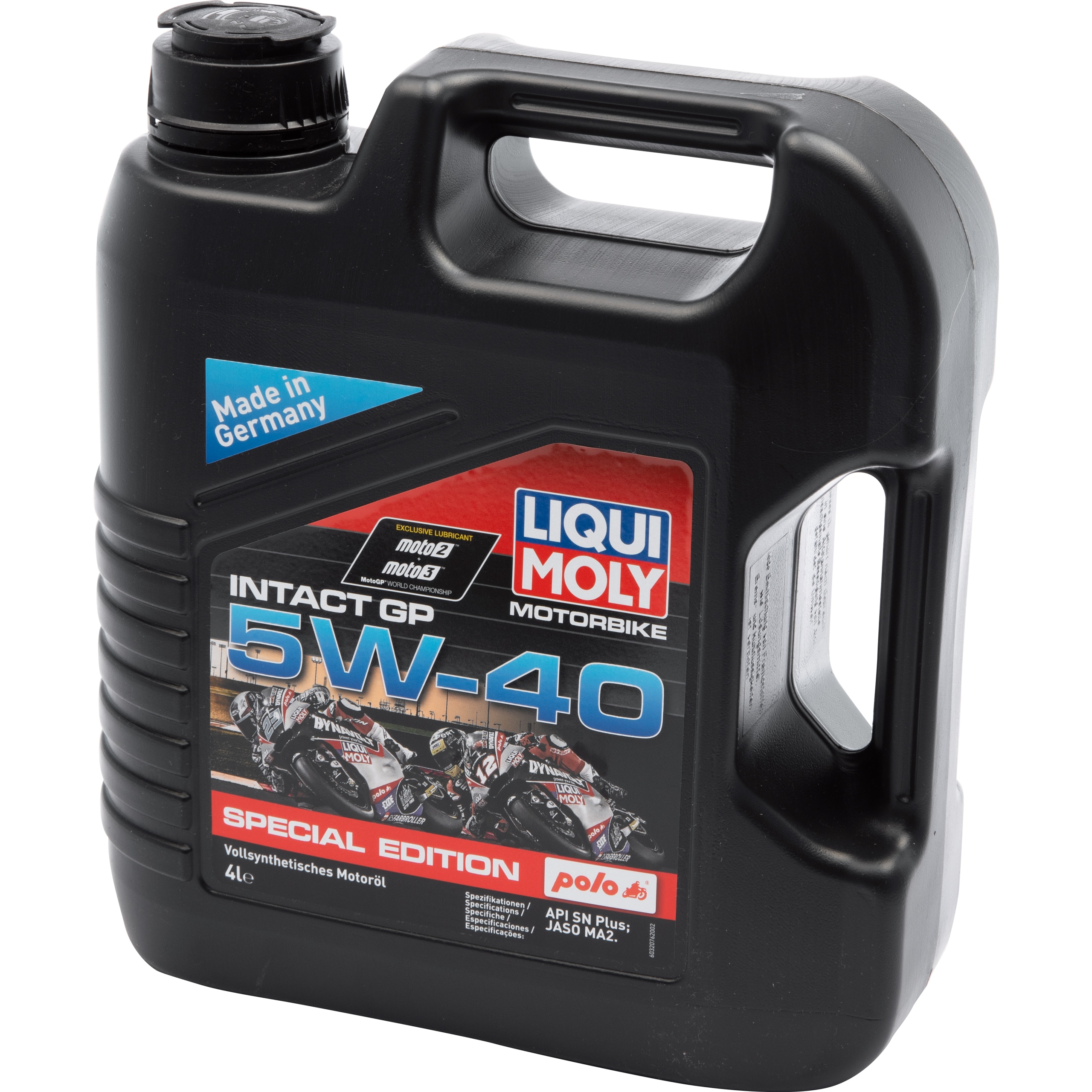 Liqui Moly Motoröl Intact GP Special Edition Polo 5W-40 4 Liter - Motorradzubehör - Öle & Schmiermittel
