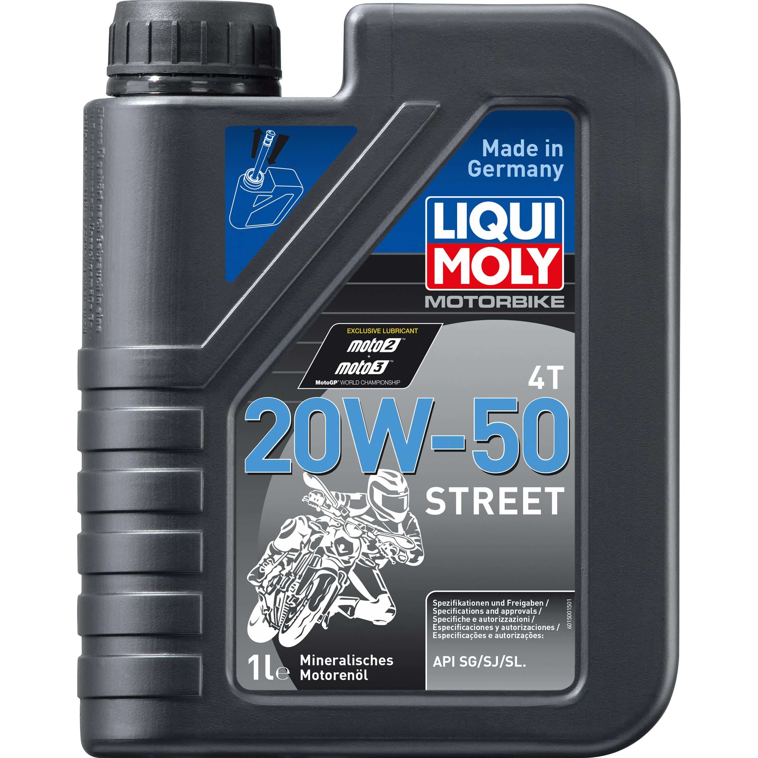 Liqui Moly Motoröl Motorbike 4T 20W-50 Street 1 Liter - Motorradzubehör - Öle & Schmiermittel