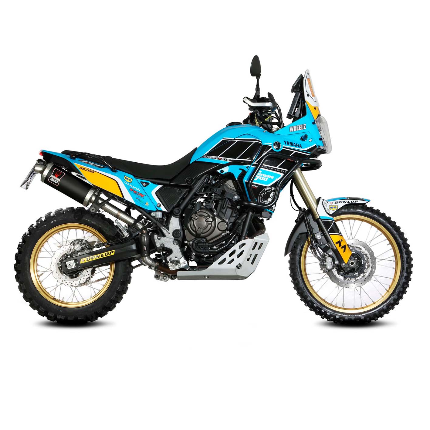 MIVV Auspuff Dakar schwarz für Yamaha Tenere 700 2019-2023 - Motorradteile & Ersatzteile - Auspuff