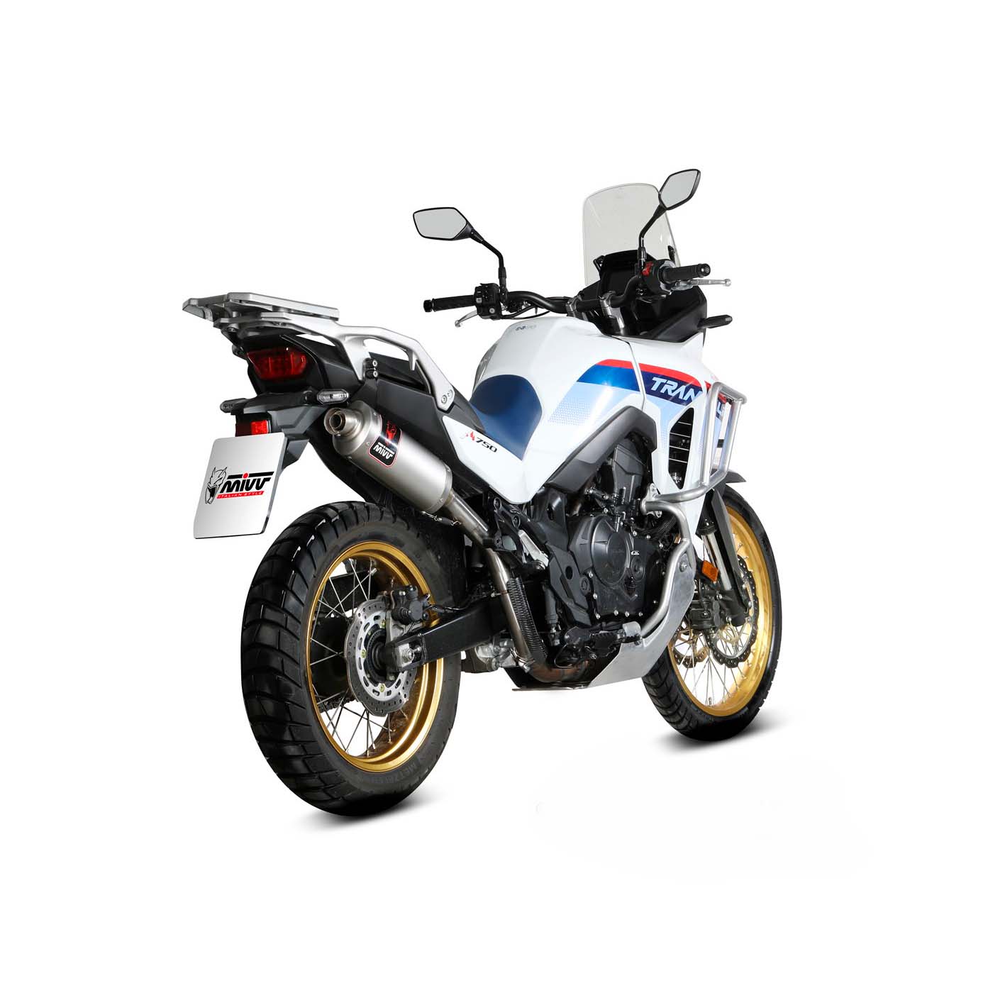 MIVV Auspuff Dakar silber für Honda XL750 Transalp - Motorradteile & Ersatzteile - Auspuff