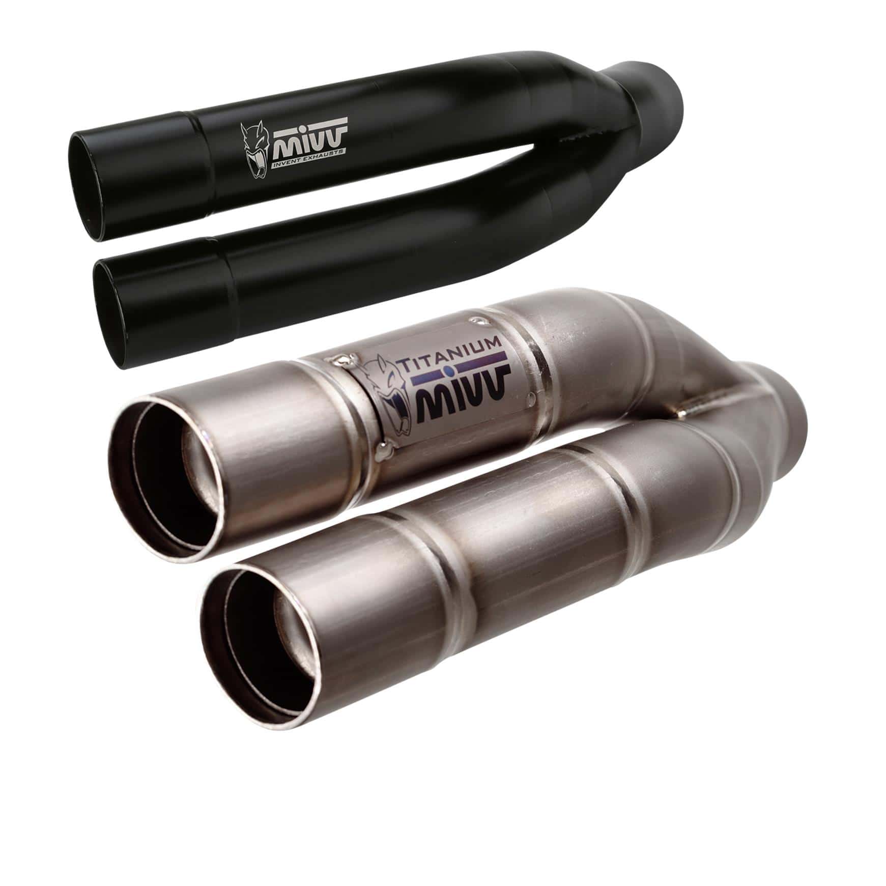 MIVV Auspuff Double Gun schwarz für Yamaha YZF R3 2015-2024 - Motorradteile & Ersatzteile - Auspuff