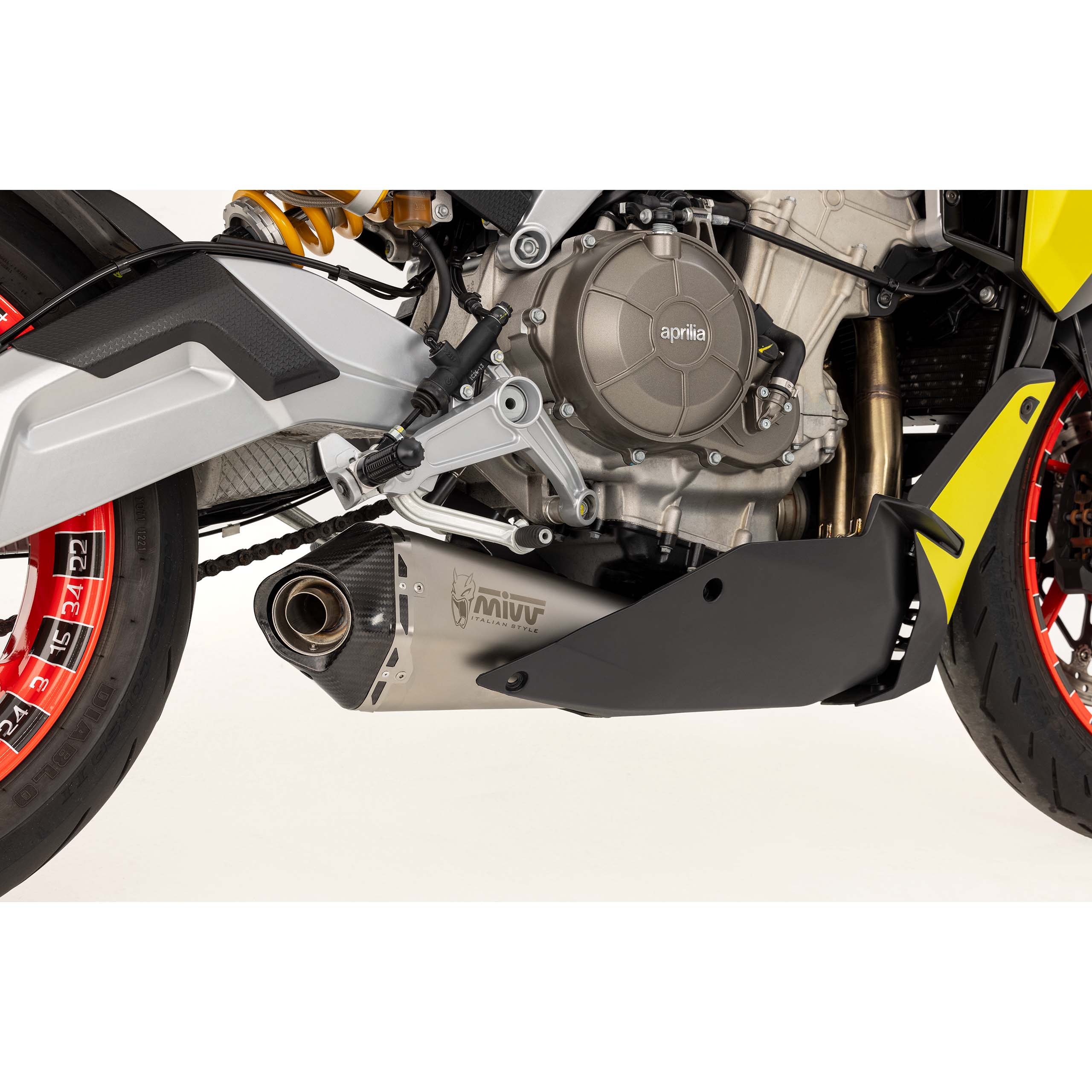 MIVV Delta Race Auspuff 2-1 A.014.KDRX silber für RS/Tuono 660 - Motorradteile & Ersatzteile - Auspuff