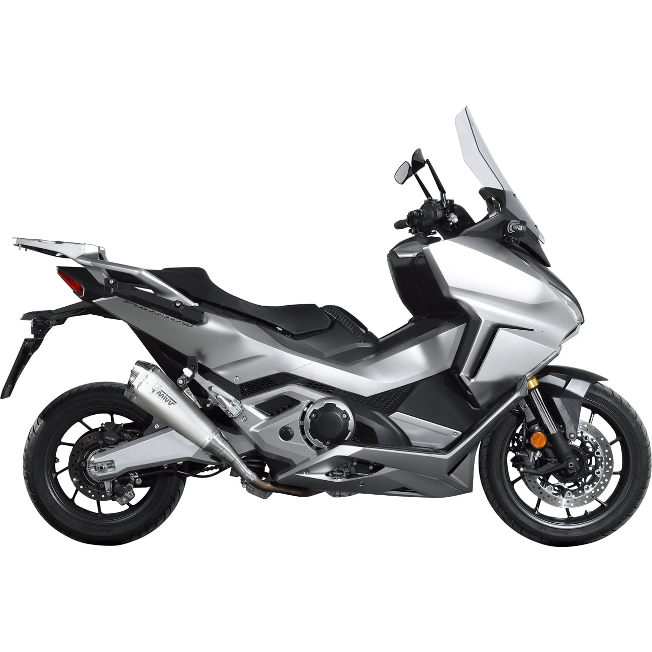 MIVV Delta Race Auspuff H.080.LDRX silber für Honda Forza 750 - Motorradteile & Ersatzteile - Auspuff