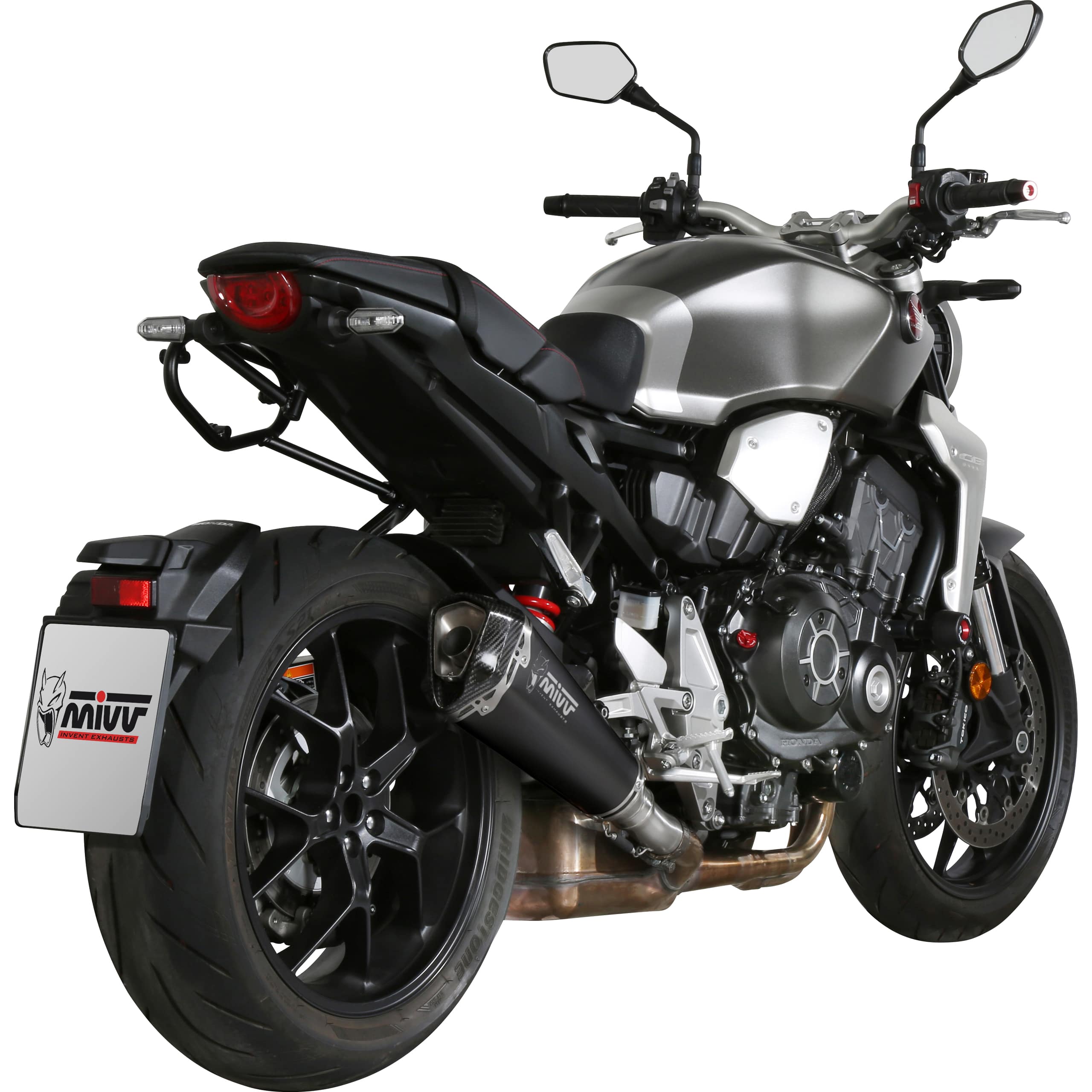 MIVV Delta Race Auspuff schwarz H.068.LDRB für CB 1000 R SC80 - Motorradteile & Ersatzteile - Auspuff