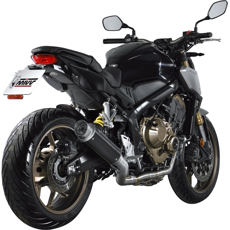 MIVV GP Pro Auspuff H.072.KXBP 4-1 schwarz für CB/CBR 650 R 19-23 - Motorradteile & Ersatzteile - Auspuff