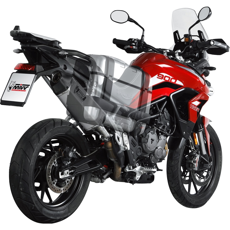MIVV Speed Edge Auspuff T.018.LRX silber für Tiger 900 2020- - Motorradteile & Ersatzteile - Auspuff