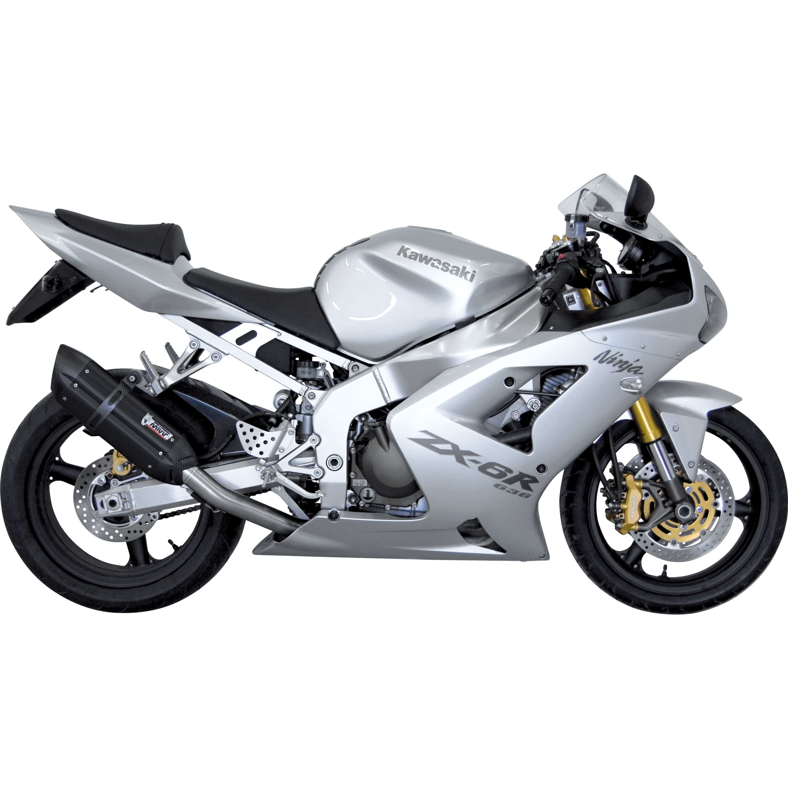 MIVV Suono Auspuff schwarz K.009.L9 für Kawasaki ZX-6 R/RR 03-04 - Motorradteile & Ersatzteile - Auspuff
