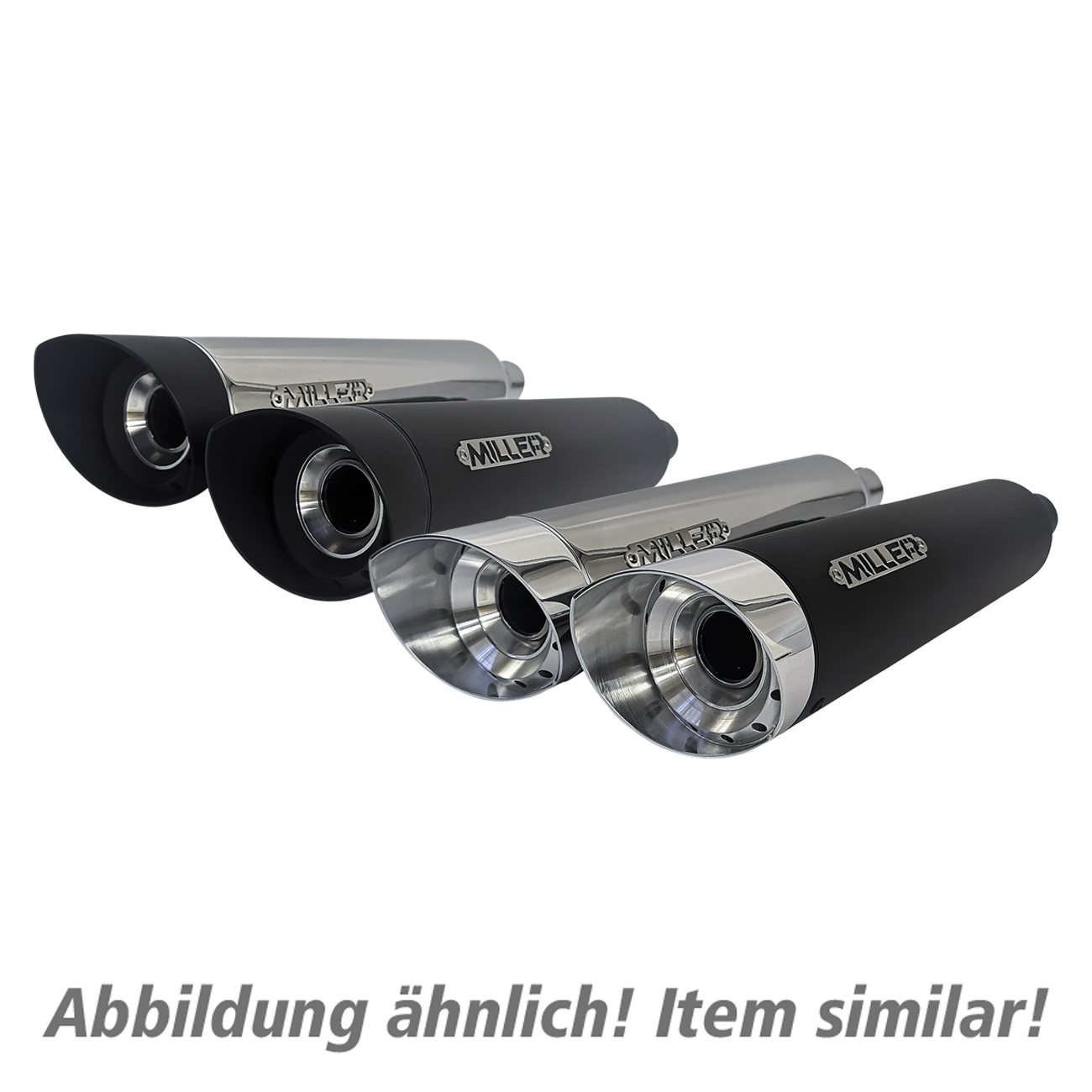 Miller Exhaust Auspuff slip-on Paar SlashCut schwarz/schwarz für Indian Sco - Motorradteile & Ersatzteile - Auspuff