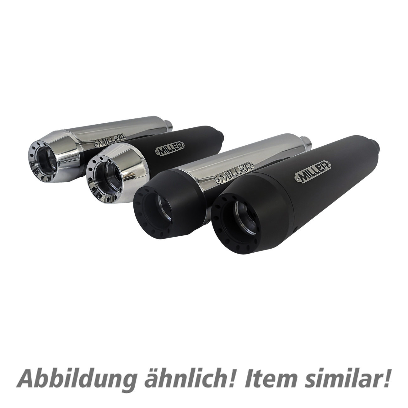 Miller Exhaust Auspuff slip-on Tapered schwarz/poliert für Honda CTX 700 N - Motorradteile & Ersatzteile - Auspuff