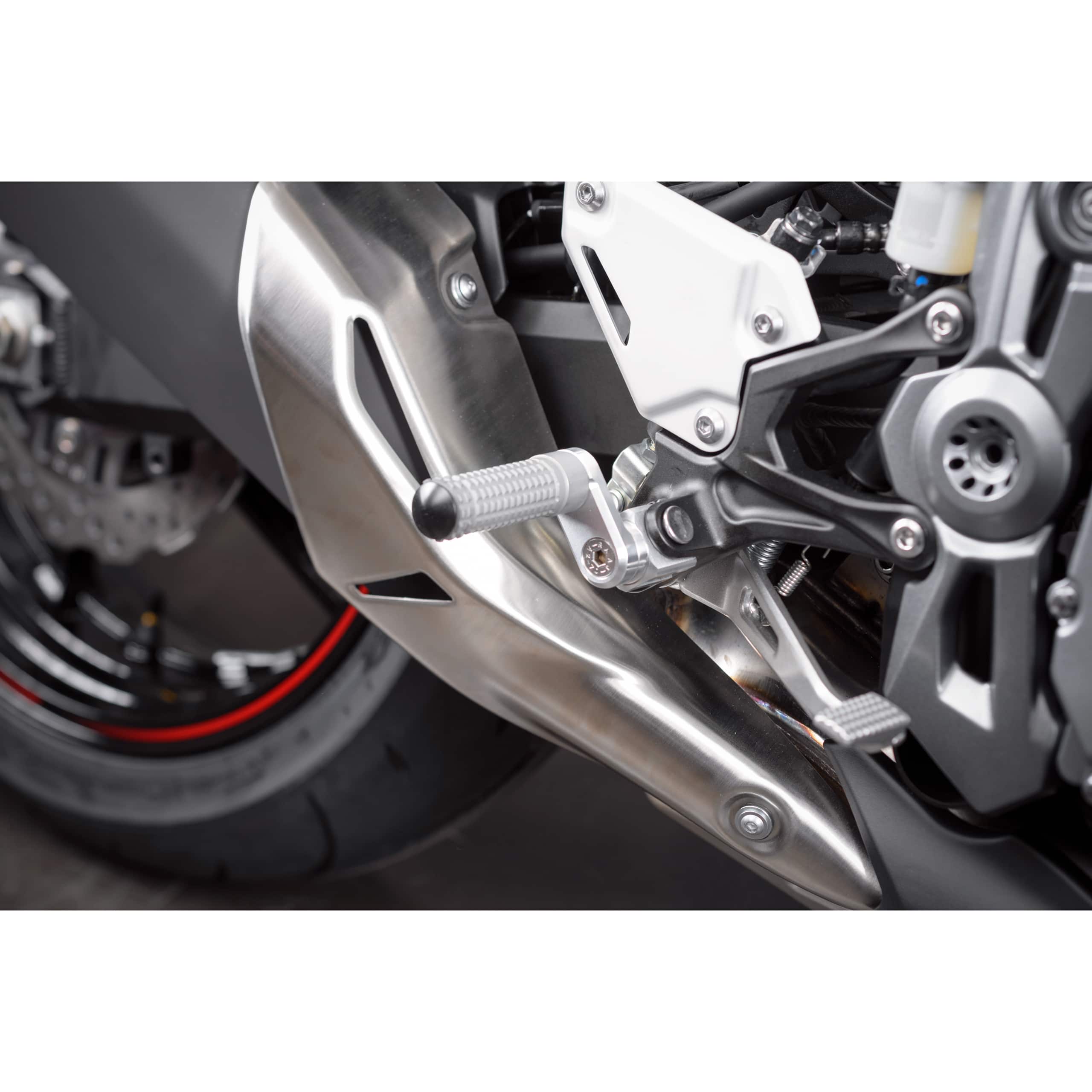 Mizu Fußrastenpaar Flex Race 33mm für Fahrer silber/silber 10005 - Motorradteile & Ersatzteile - Fußrasten & Hebel
