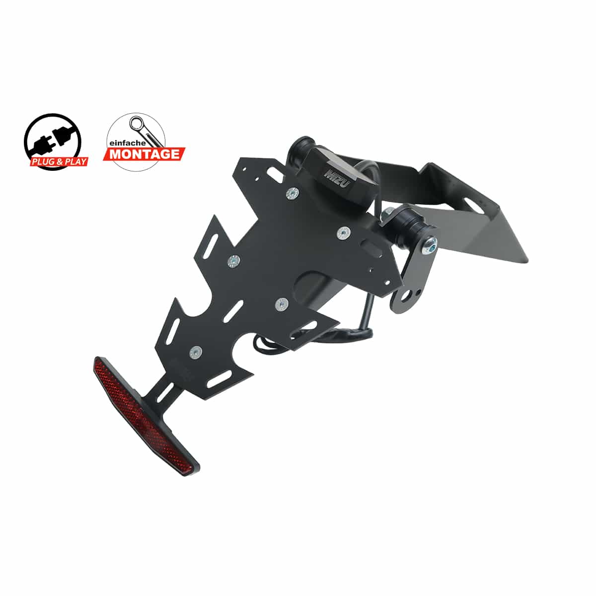 Mizu Kennzeichenhalter Plug & Play AT für Husqvarna 801 Svart-/Vi - Motorradteile & Ersatzteile - Anbauteile