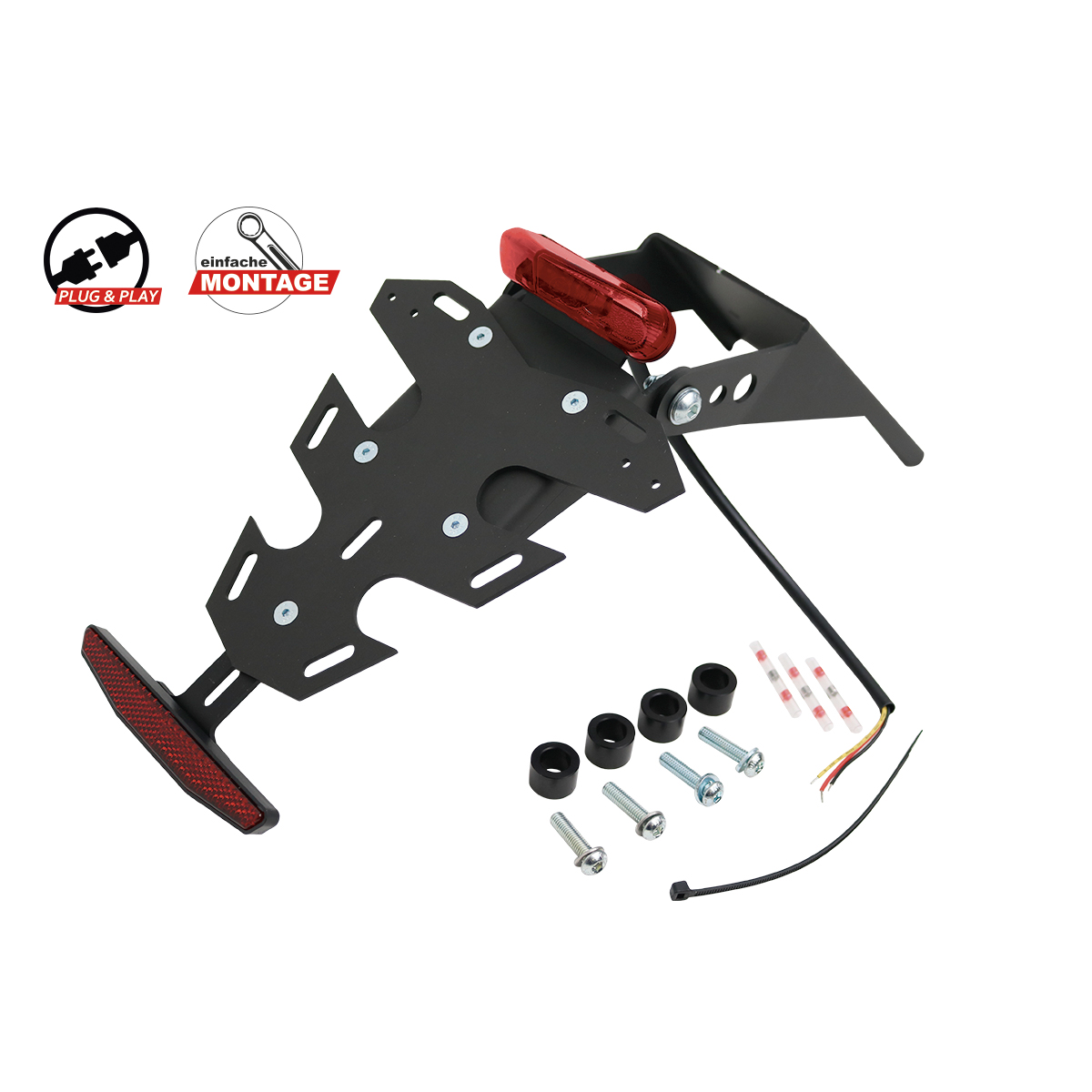 Mizu Kennzeichenhalter Plug & Play für Suzuki GSX-8R/S - Motorradteile & Ersatzteile - Anbauteile