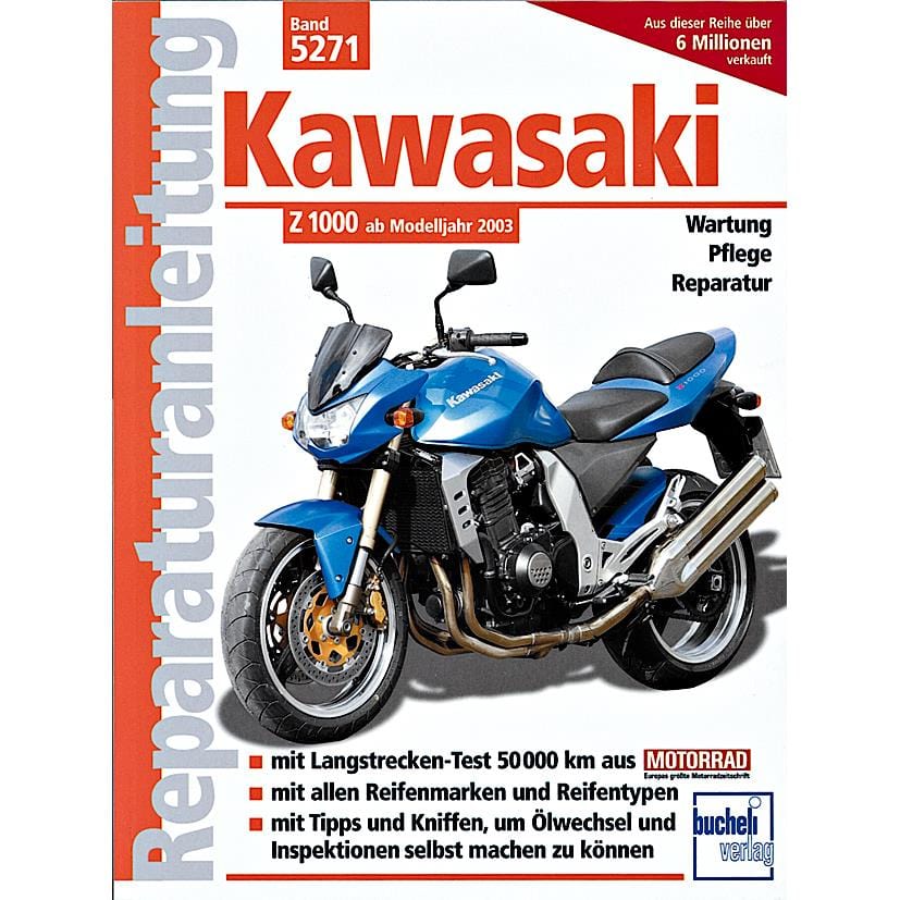 Motorbuch-Verlag Reparaturanleitung Bucheli Kawasaki Z 1000 2003 bis 2006 - Motorradzubehör - Werkstattzubehör