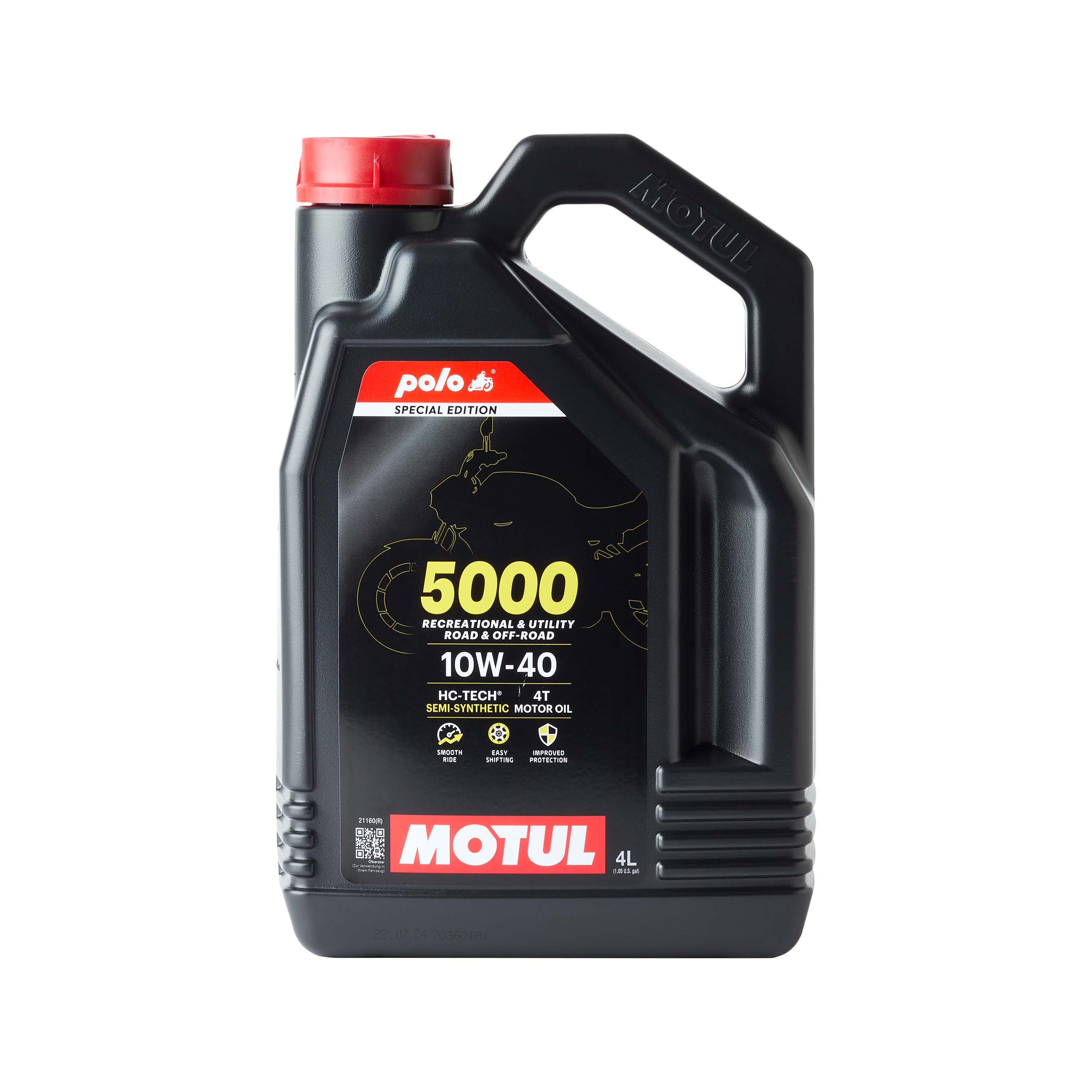 Motul Motoröl teilsynthetisch 5000 4T 10W-40 POLO EDITION 4 Liter - Motorradzubehör - Öle & Schmiermittel