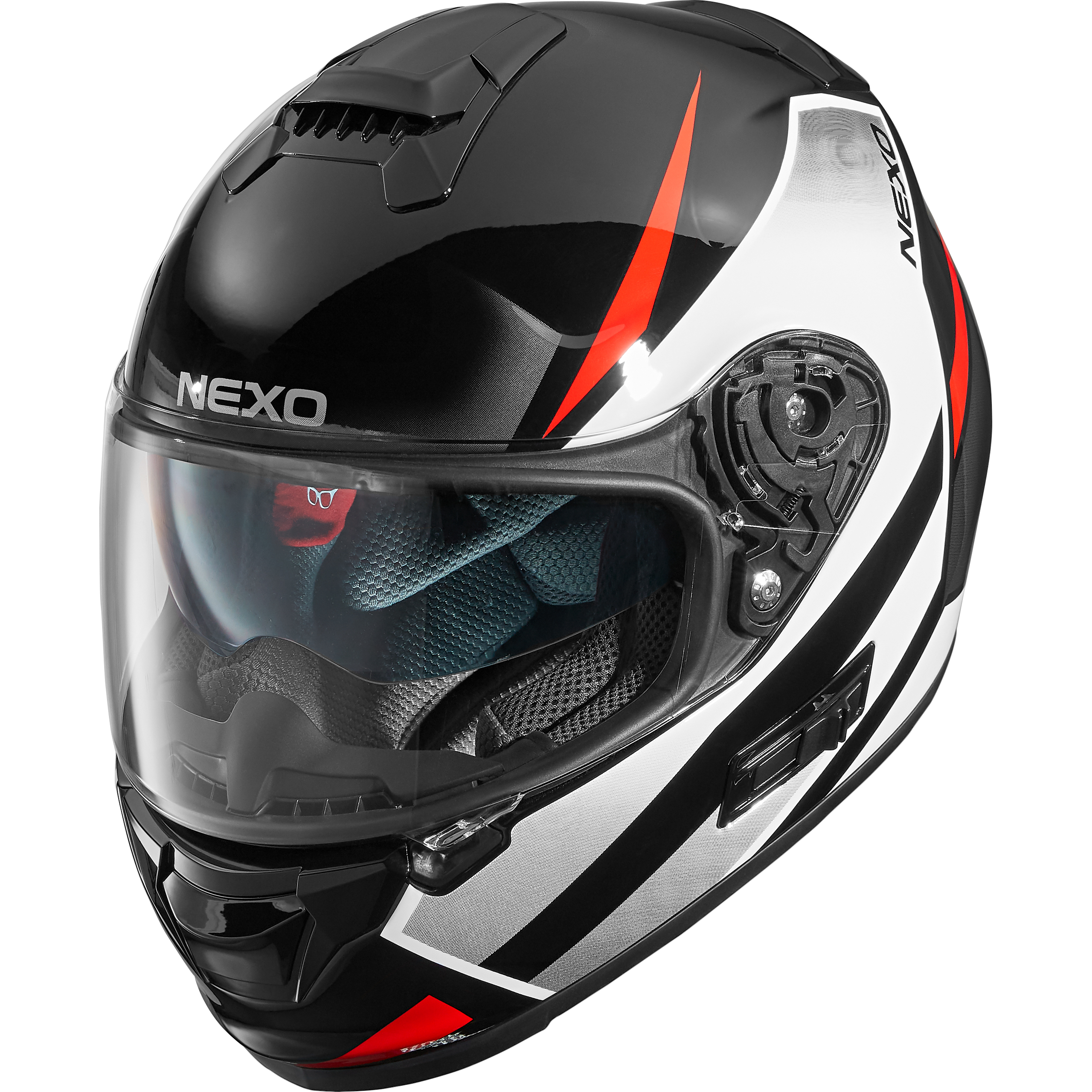 Nexo Fiberglas Tour Comfort rot dekor #19+ XL - Helme & Brillen - Touring Helme & Brillen