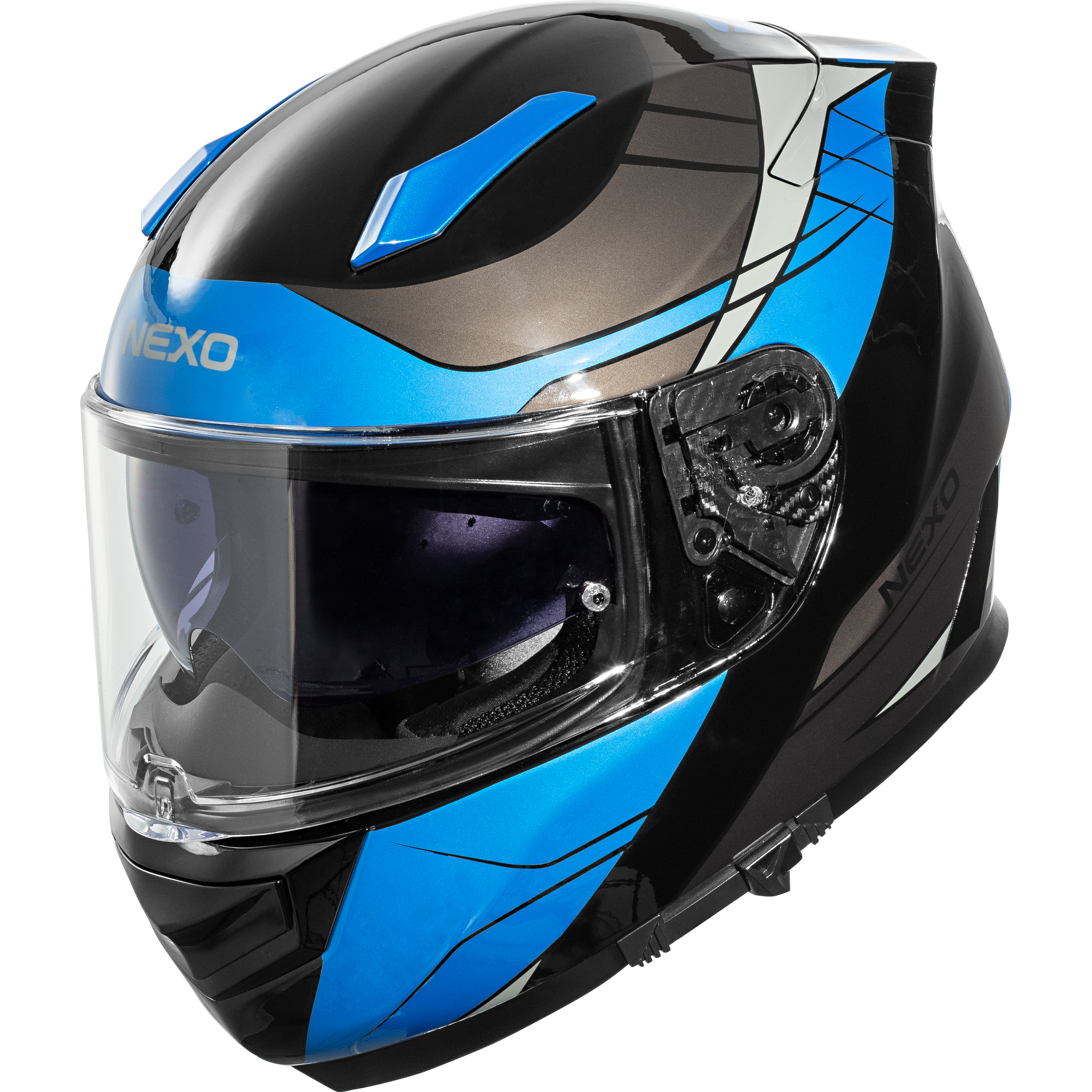 Nexo Integralhelm Fiberglas Sport III Blau Dekor XXL - Helme & Brillen - Sport Helme & Brillen