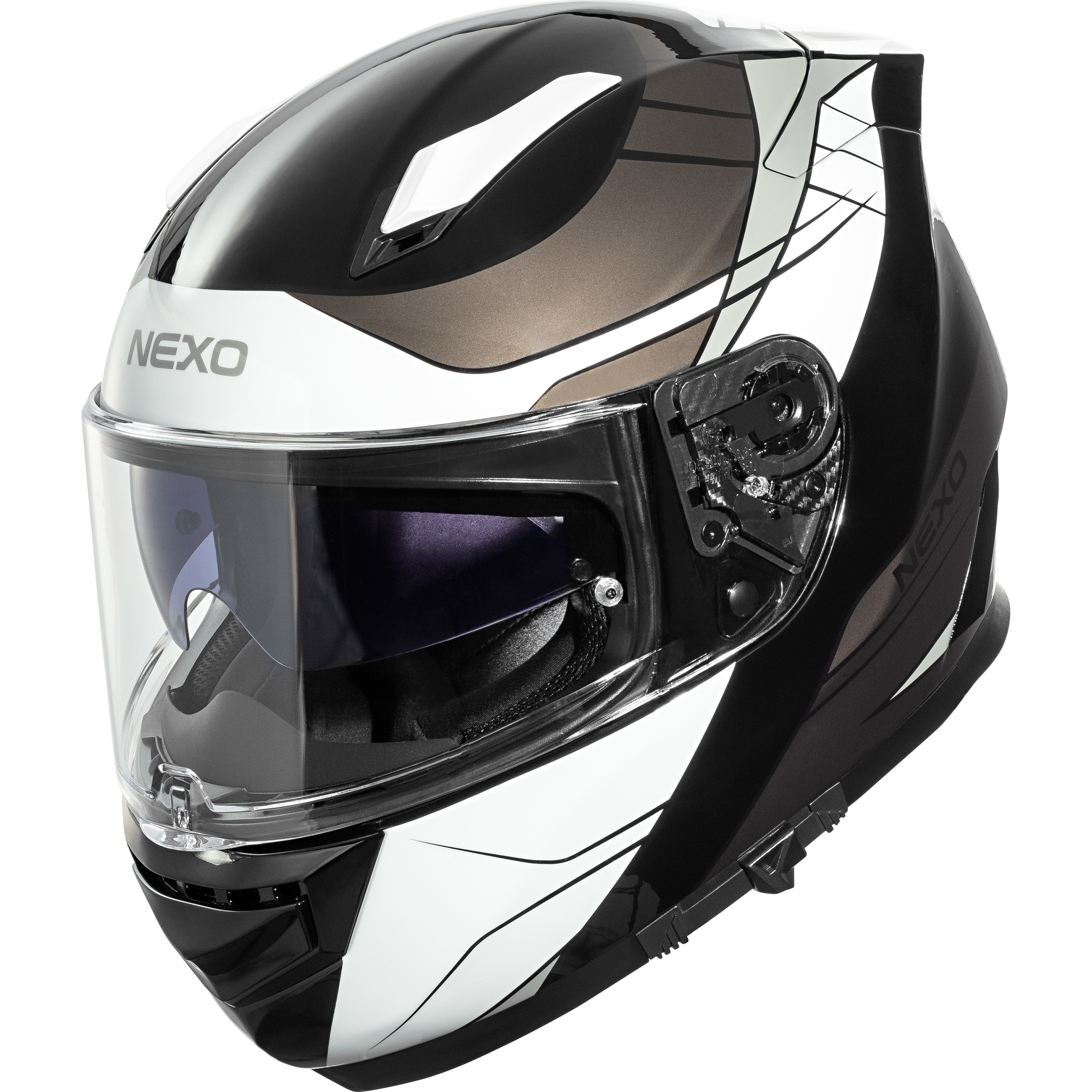 Nexo Integralhelm Fiberglas Sport III Silber Dekor XXL - Helme & Brillen - Sport Helme & Brillen