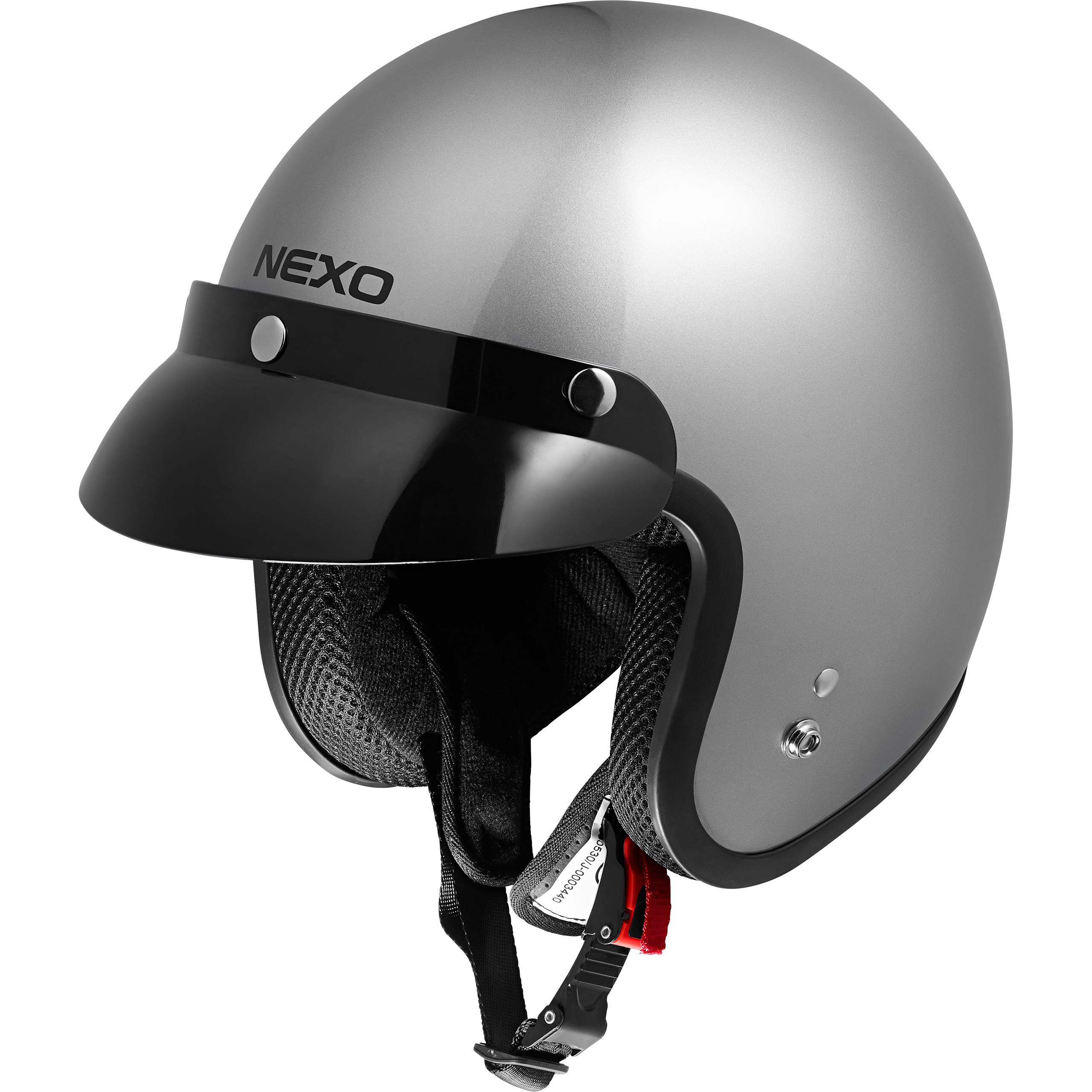 Nexo Jethelm Basic II silber XS - Helme & Brillen - Café Racer Helme & Brillen