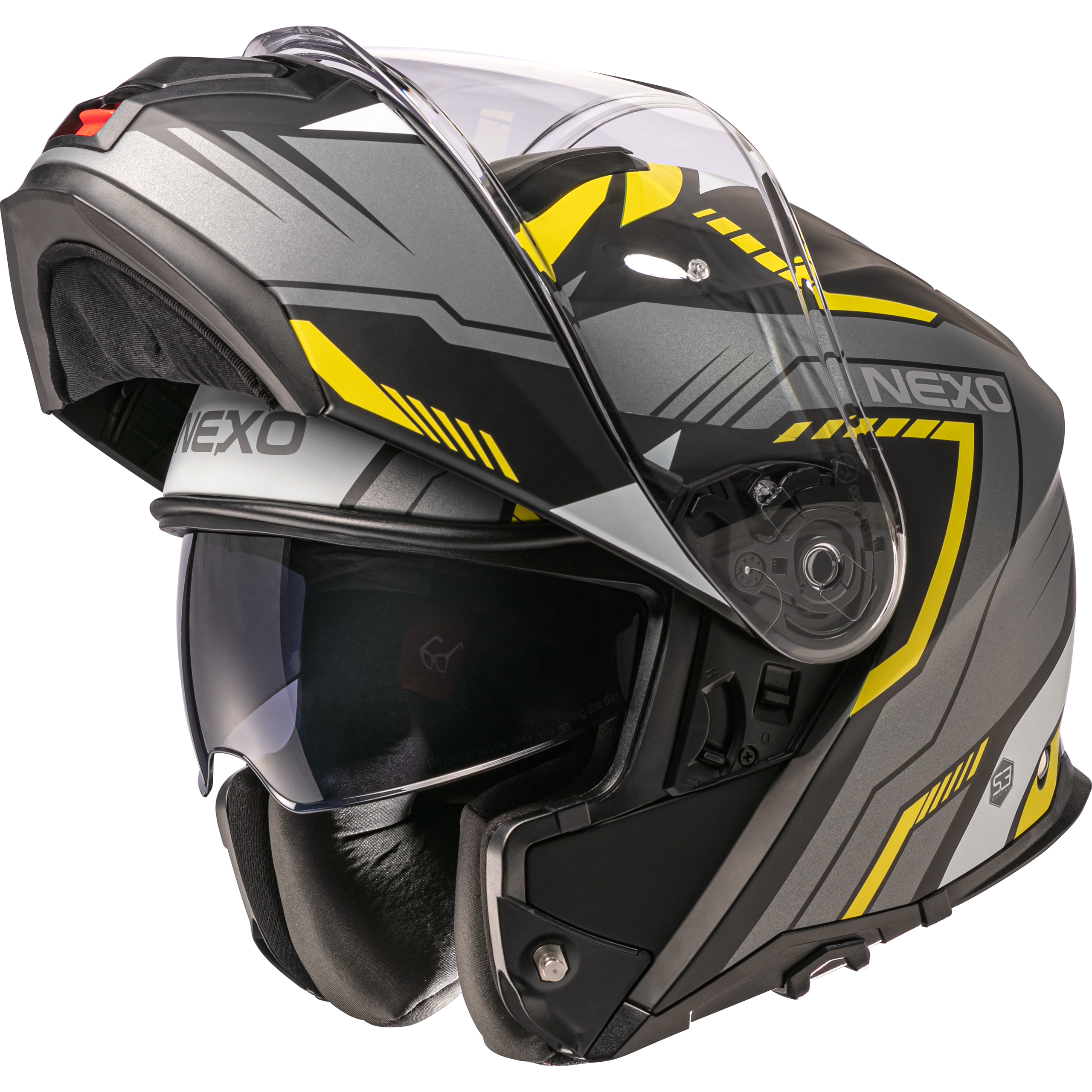 Nexo Klapphelm Comfort II gelb dekor #22 S - Helme & Brillen - Touring Helme & Brillen