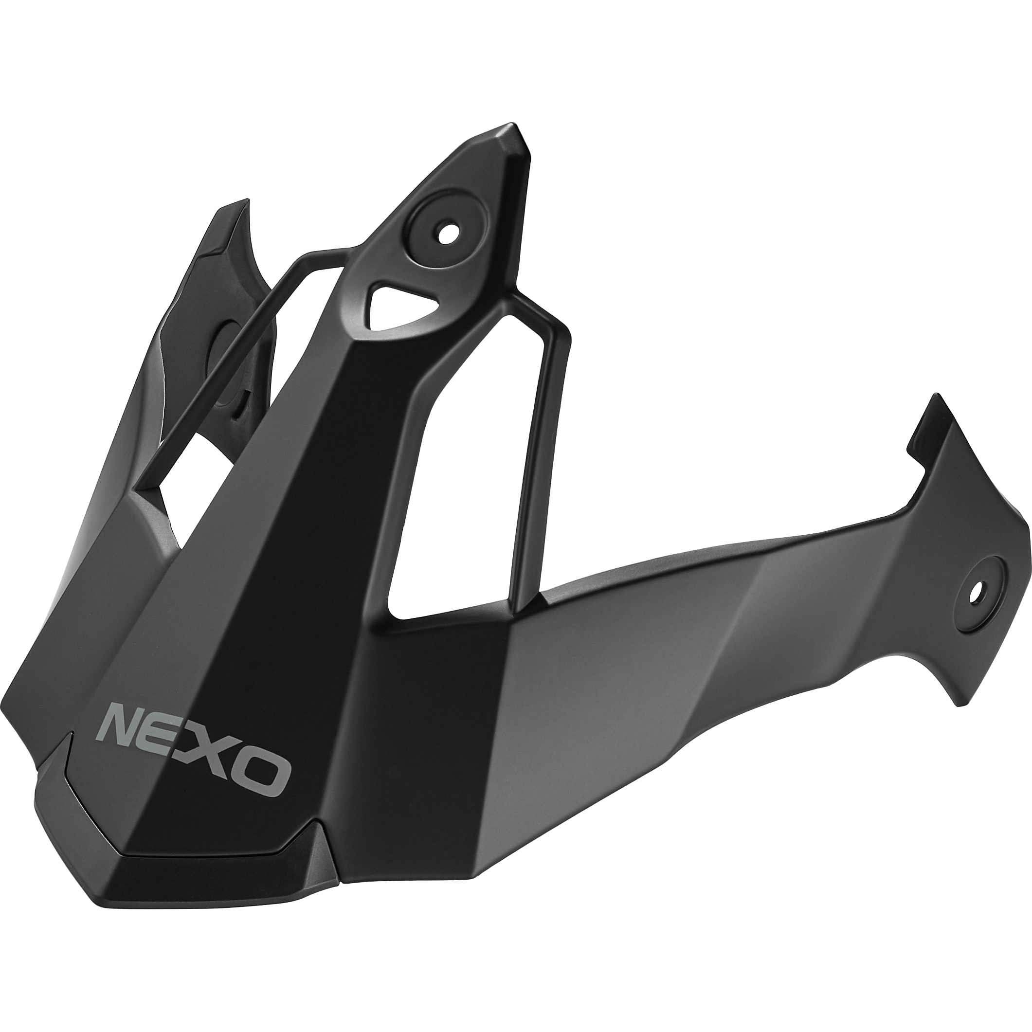Nexo Schirm MX-Line Fiberglas Endurohelm mattschwarz - Helme & Brillen -