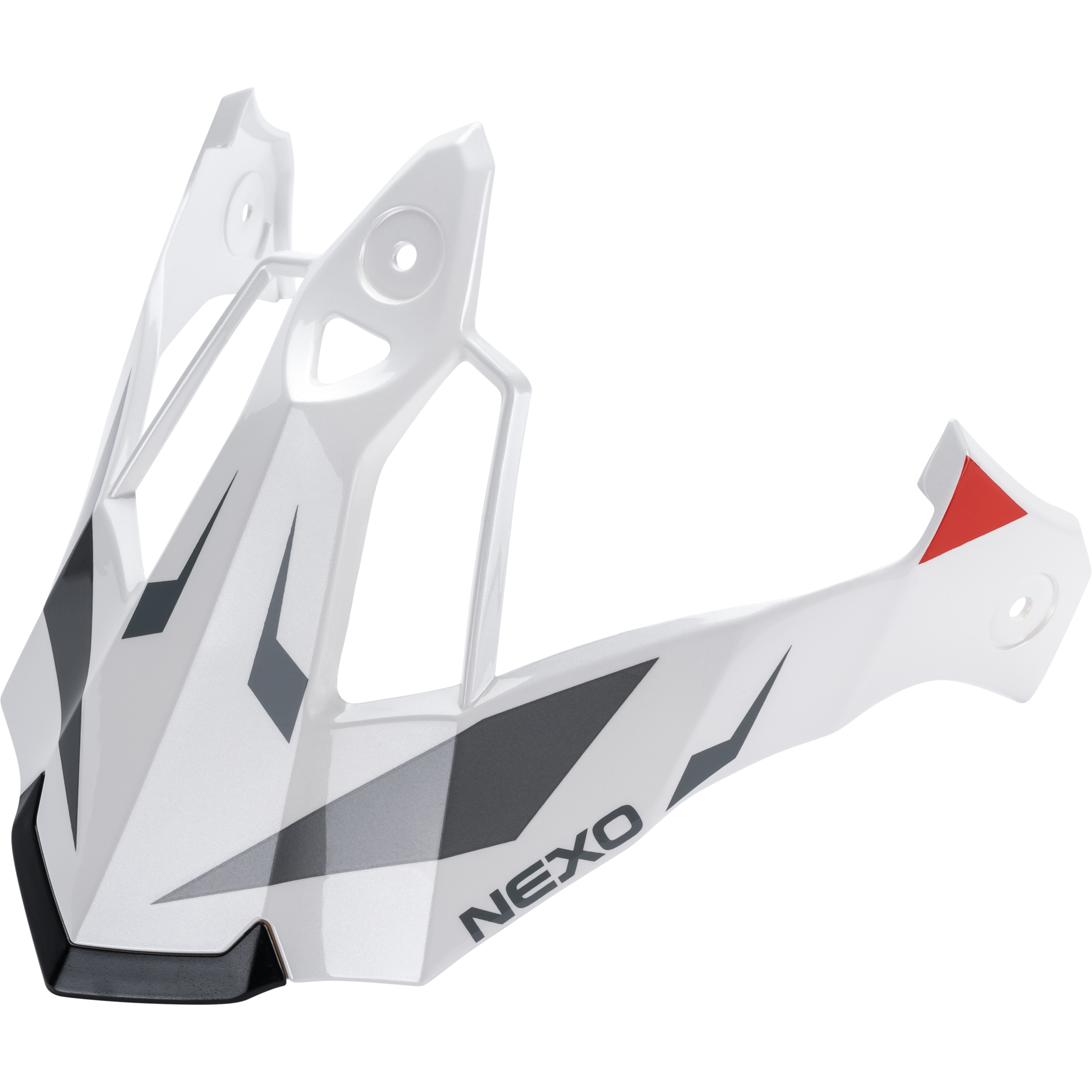 Nexo Schirm MX-Line Fiberglas Endurohelm rot/blau/weiß Dekor #20 - Helme & Brillen -