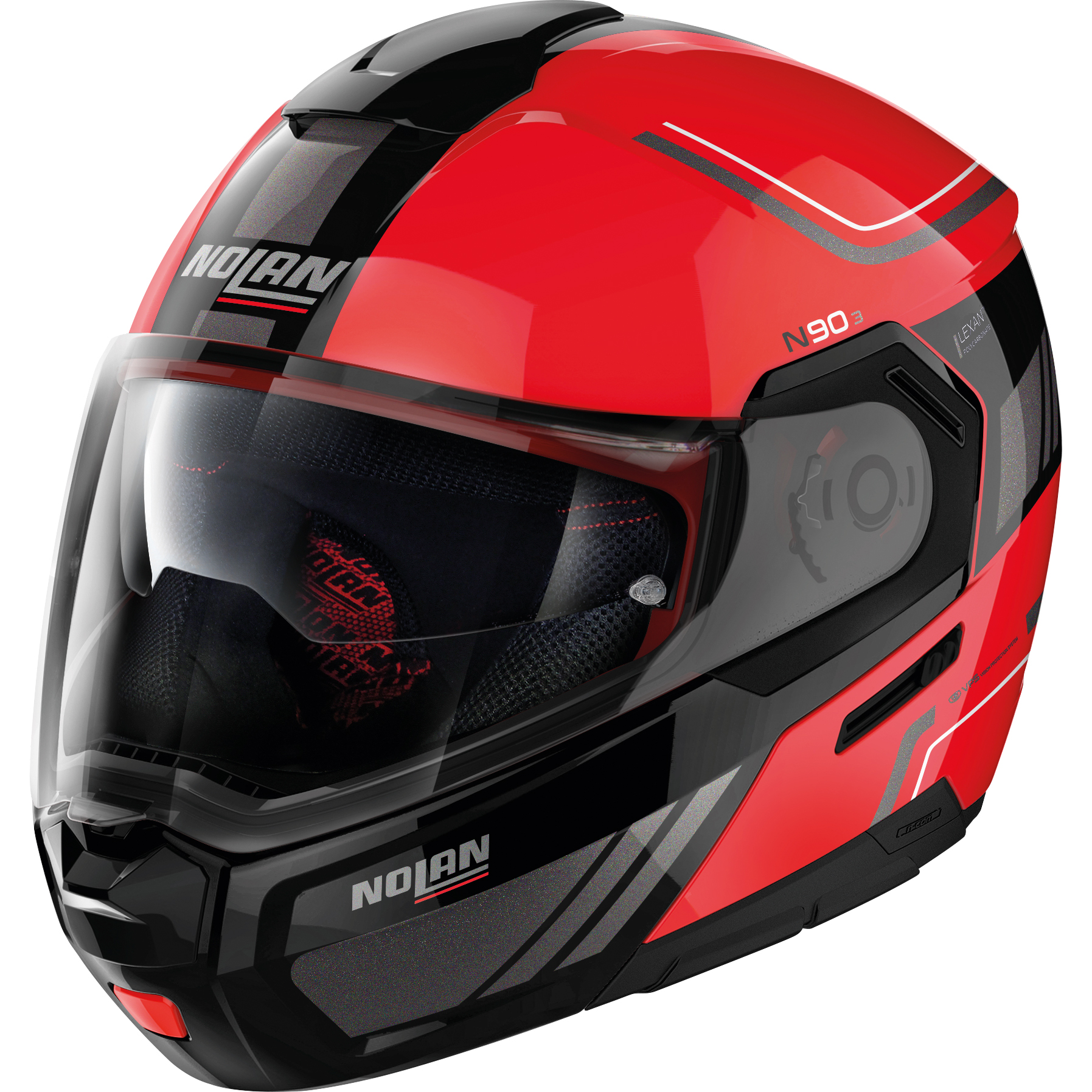 Nolan N90-3 n-com Voyager Black/Red #19 XS - Helme & Brillen - Touring Helme & Brillen