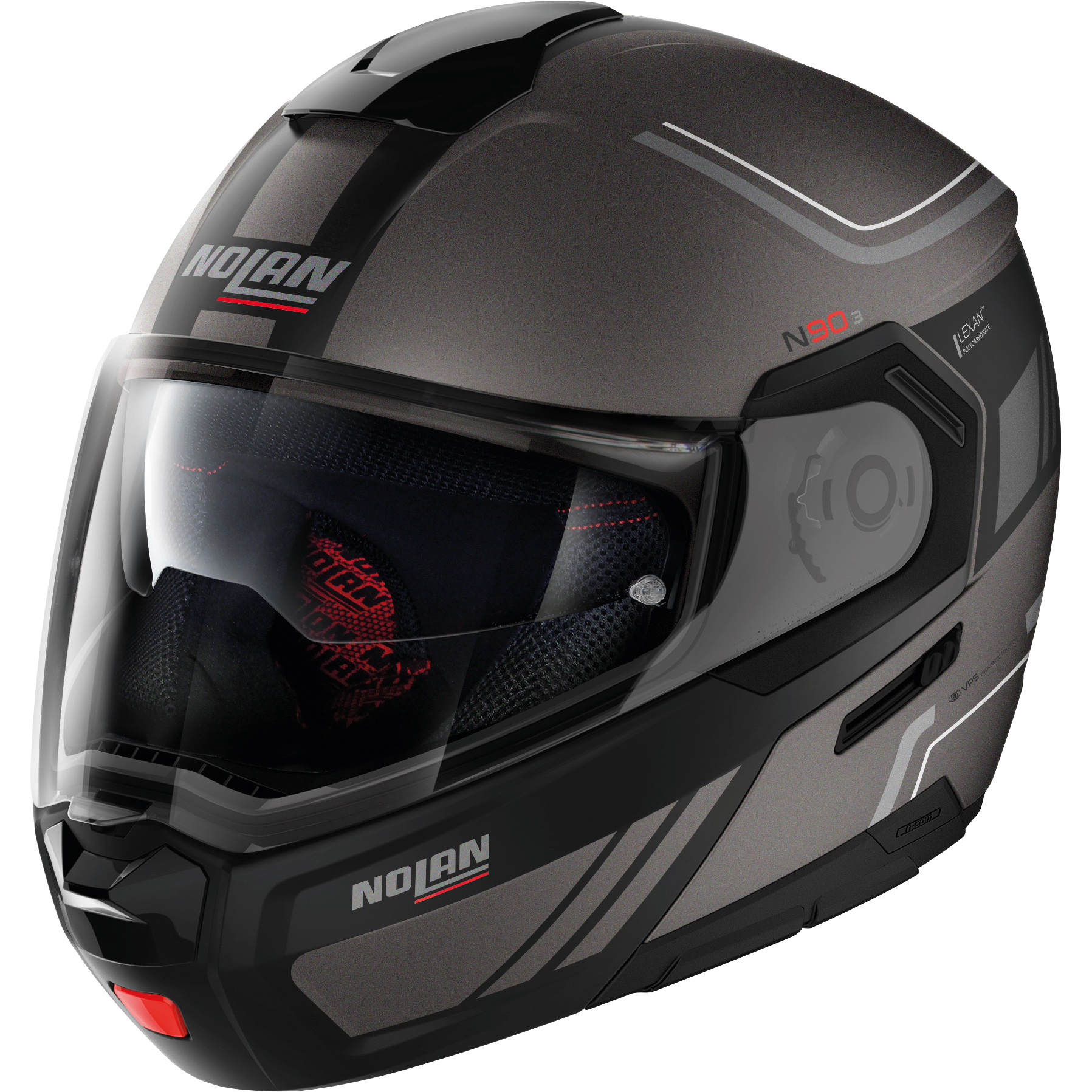 Nolan N90-3 n-com Voyager Black/Silver #16 XS - Helme & Brillen - Touring Helme & Brillen