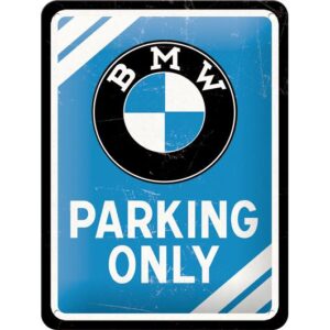 Nostalgic-Art Blechschild 15 x 20 "BMW-Parkin Only Blue" - Motorradzubehör - Geschenkideen