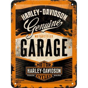 Nostalgic-Art Blechschild 15 x 20 "Harley-Davidson Garage" - Motorradzubehör - Geschenkideen