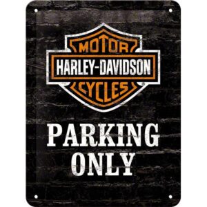 Nostalgic-Art Blechschild 15 x 20 "Harley-Davidson Parking Only" - Motorradzubehör - Geschenkideen